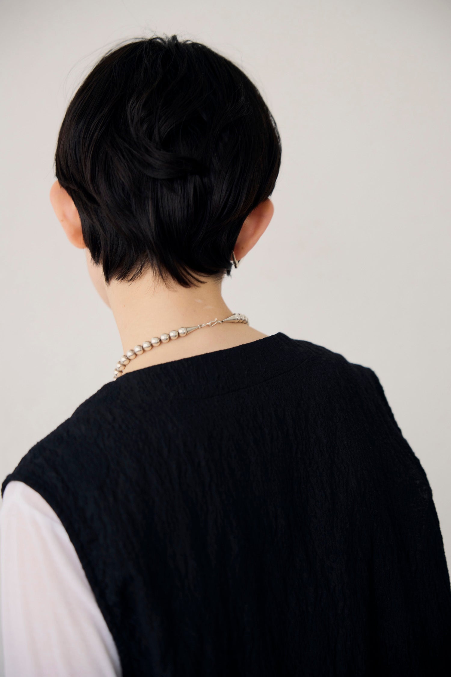YARRA NEU　綿混ジャガード織チュニックベスト　NU-5648-420