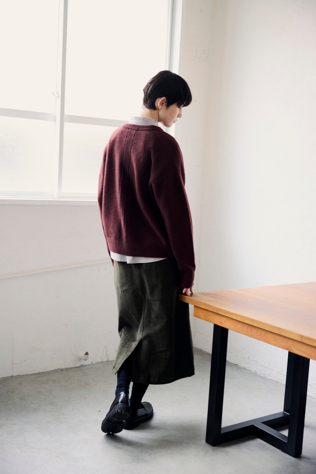 YARRA NEU　Iライン微起毛スカート　NU-5656-444