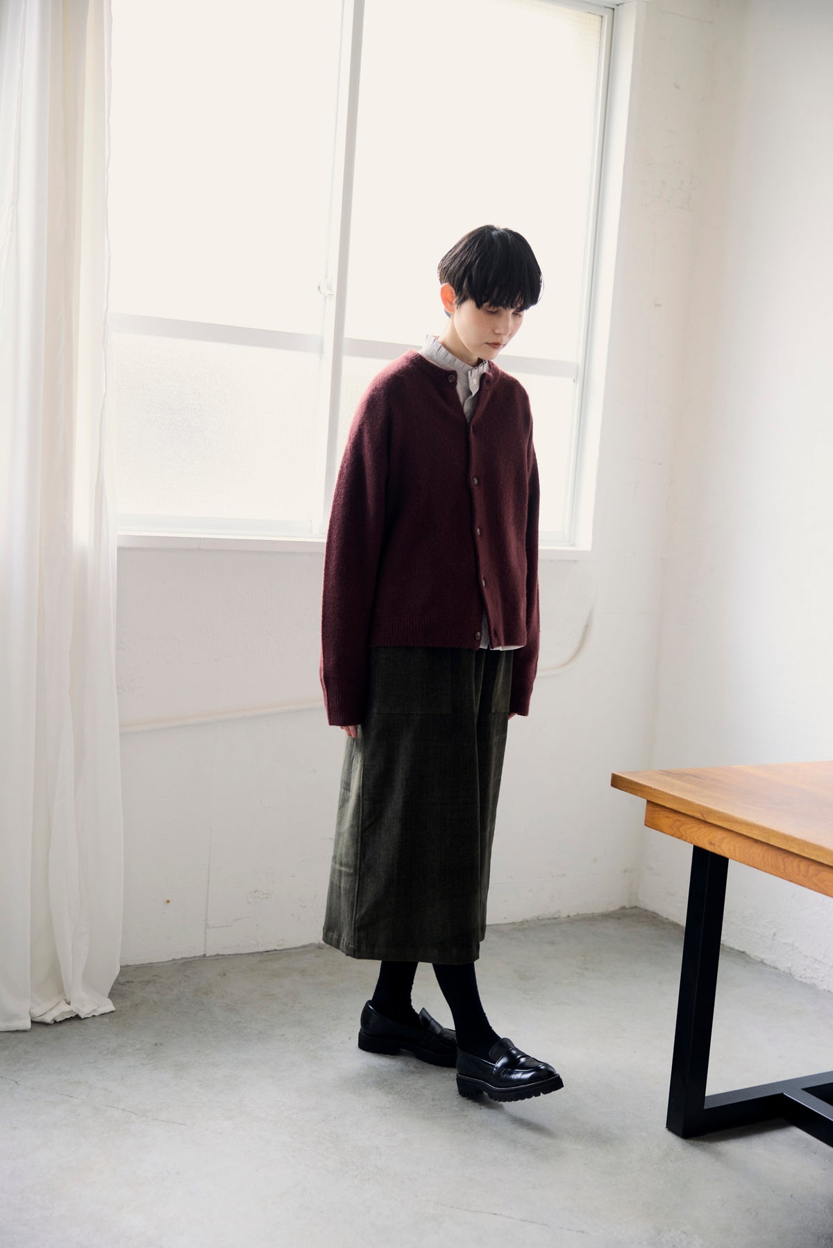YARRA NEU　Iライン微起毛スカート　NU-5656-444