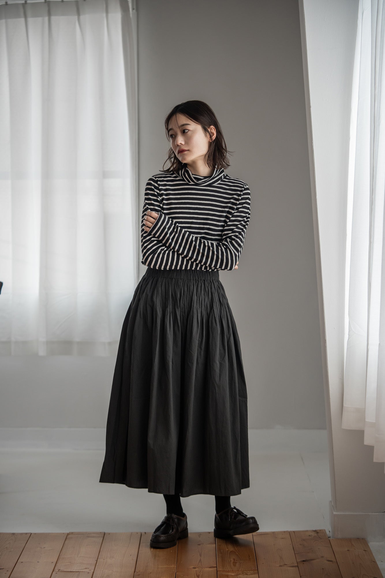 YARRA INDIAウエストピンタックスカート YR-1546-246