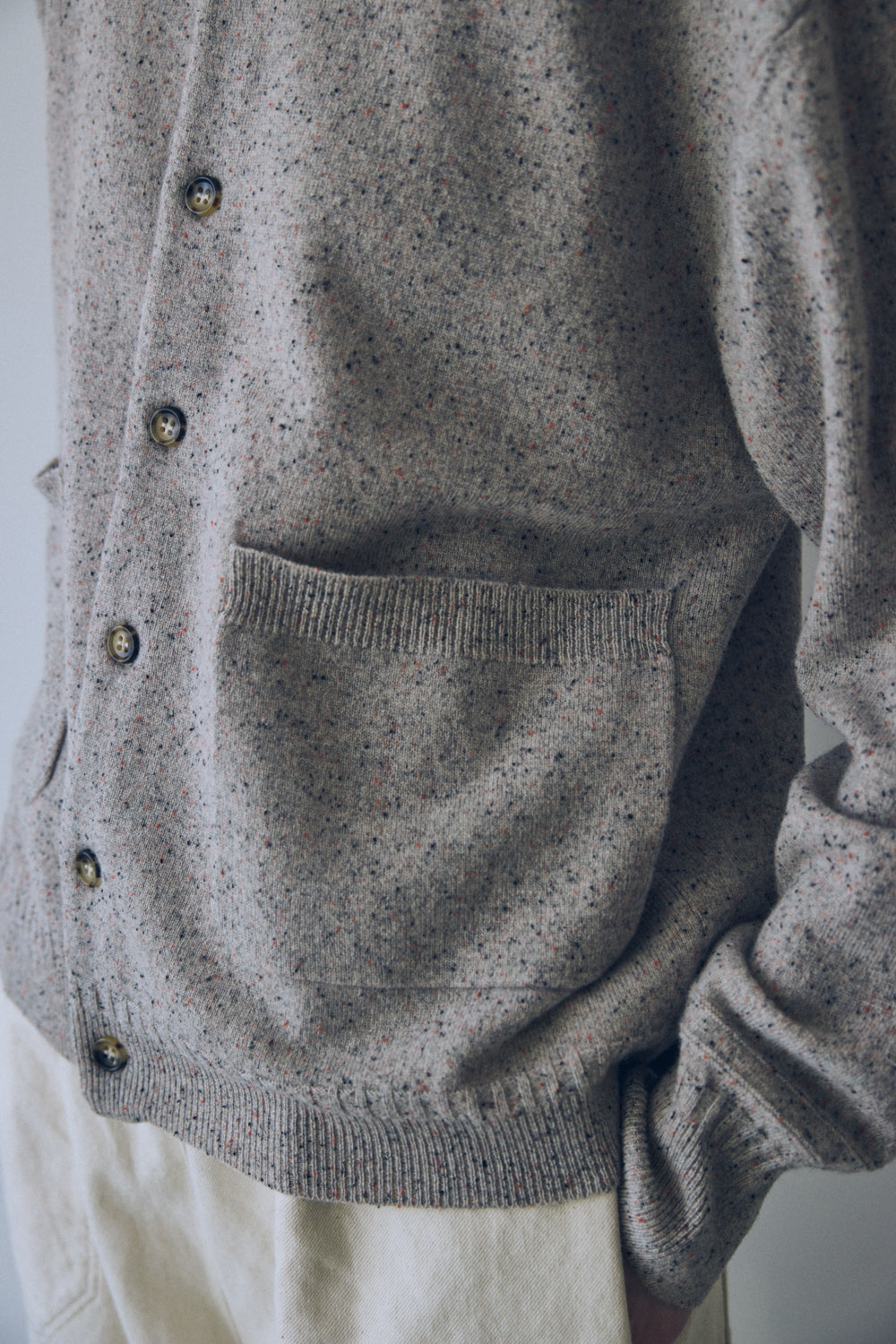 YARRA NEU　カラーネップメリノニットカーディガン　NU-5552-420