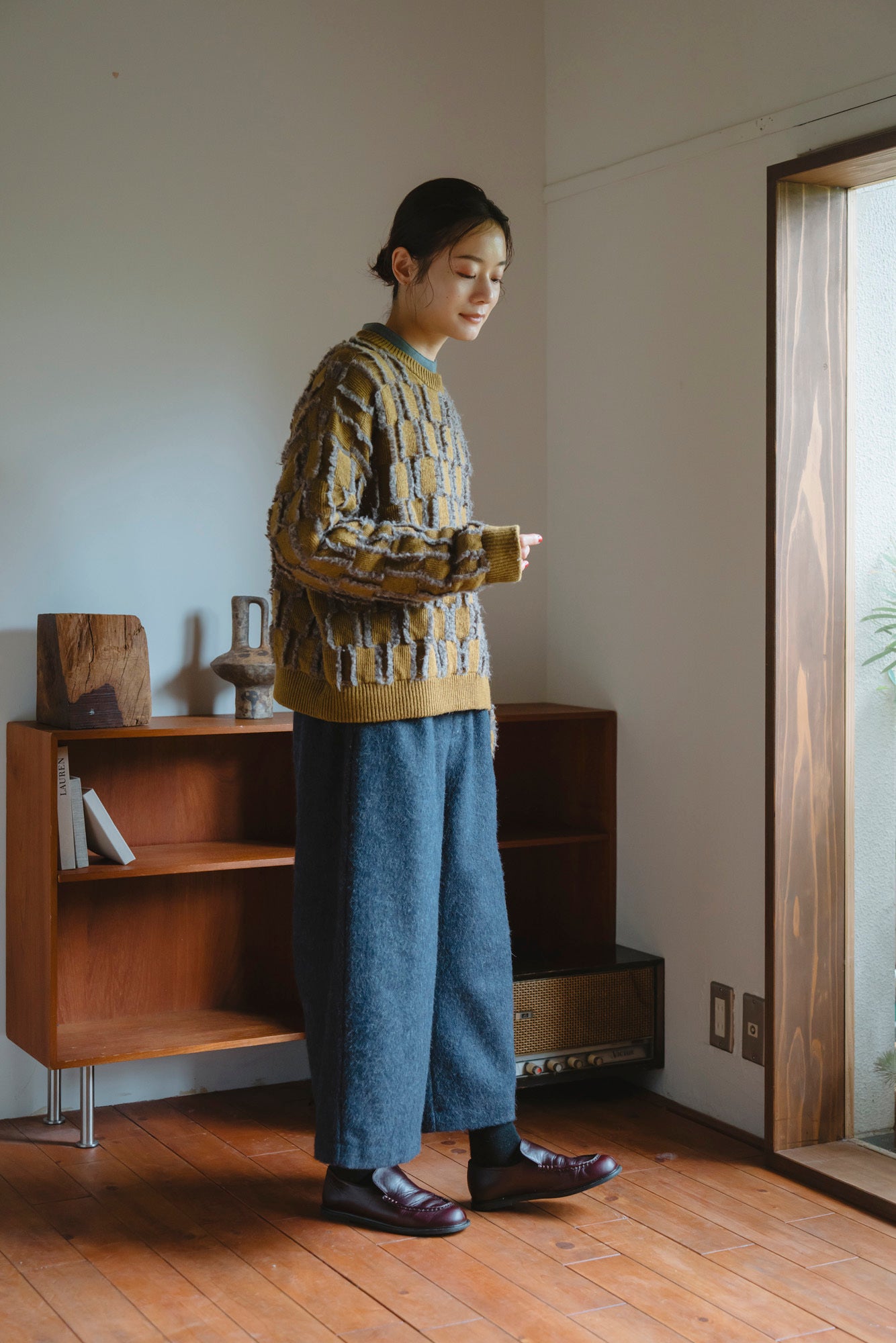 YARRA　エコウール裏付き９分丈パンツ　YR-1555-274