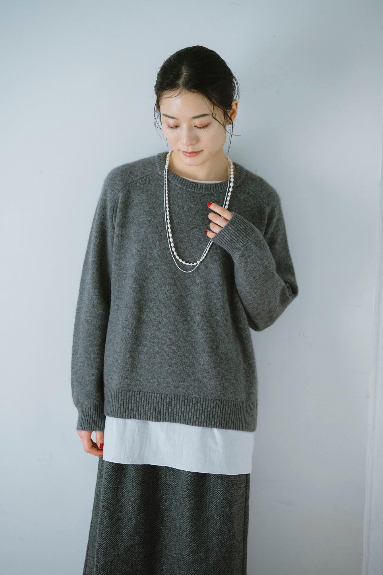 YARRA　ラクーンブレンドニットプルオーバー　YR-1552-278