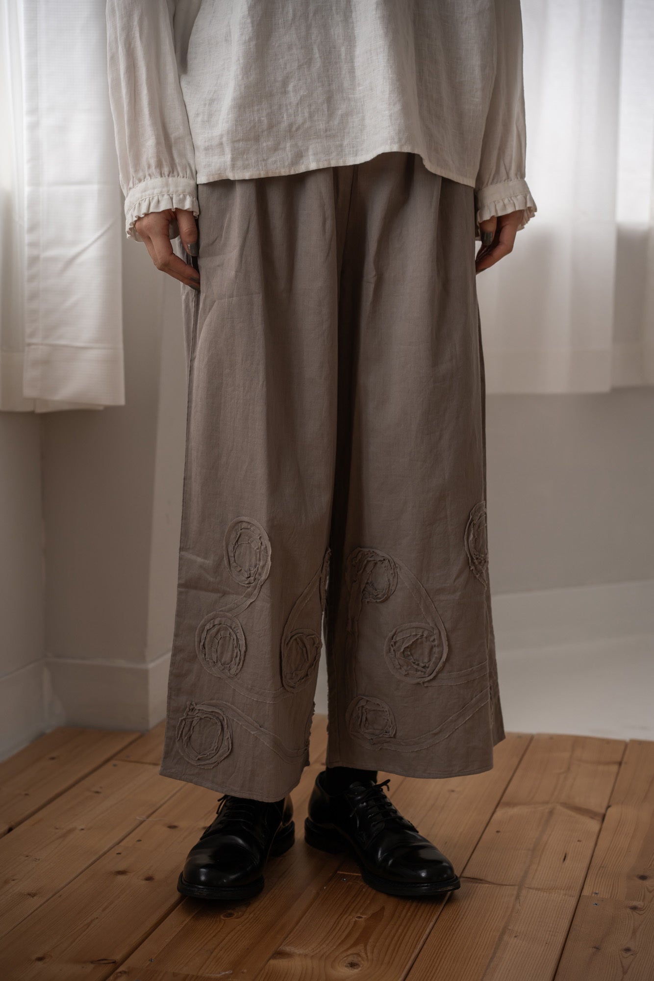 YARRA　INDIAドットテープ刺繍パンツ　YR-1545-209