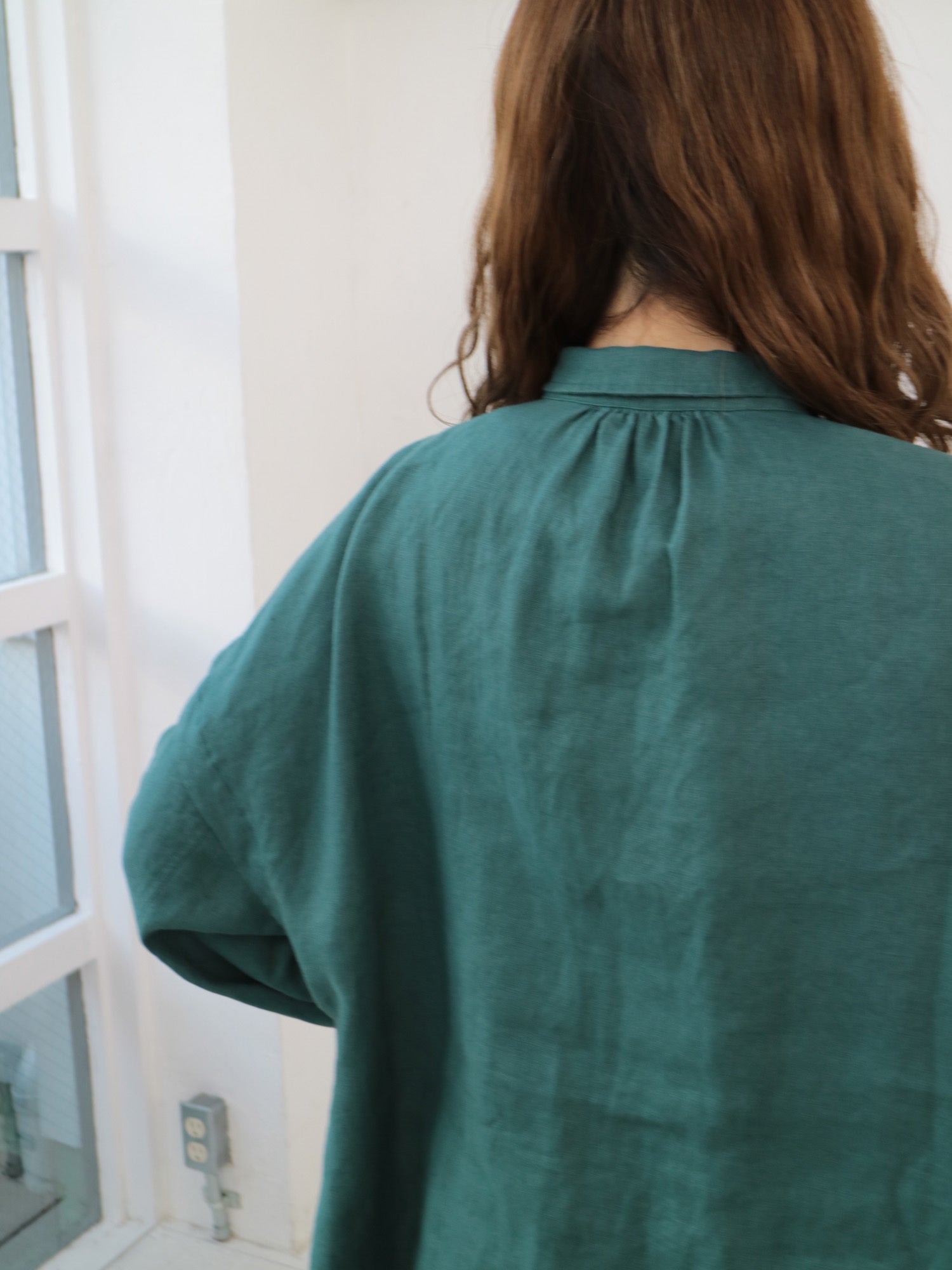 YARRA　リネン100ギャザーワンピース　YR-1544-240