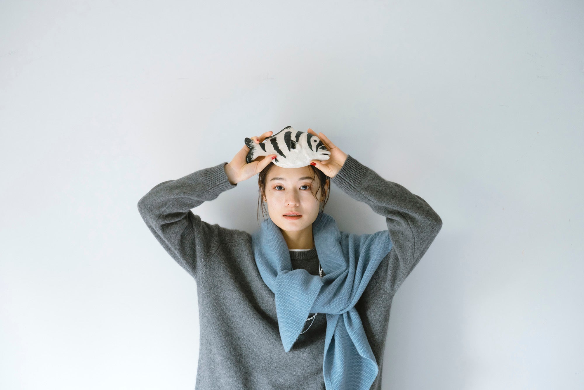 YARRA　ラクーンブレンドニットプルオーバー　YR-1552-278