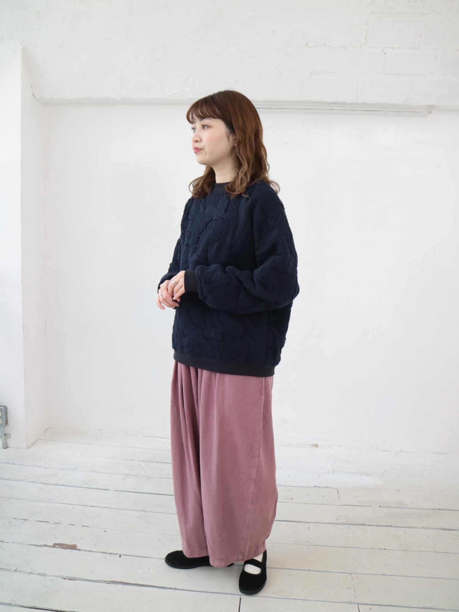 YARRA　INDIAエンザイム裾ダーツパンツ　YR-1545-235