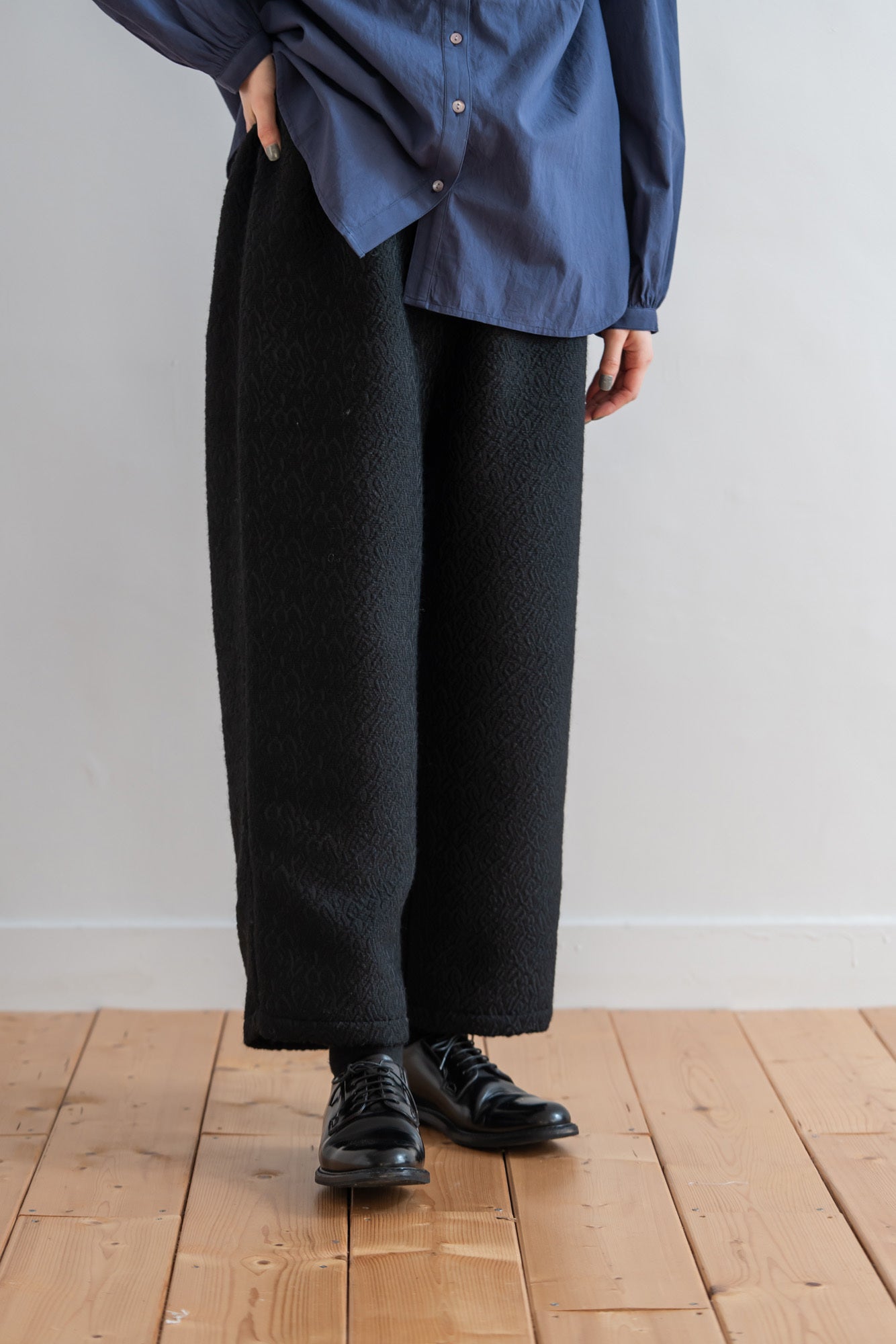 YARRA　ウールブレンドジャカードパンツ　YR-1545-245