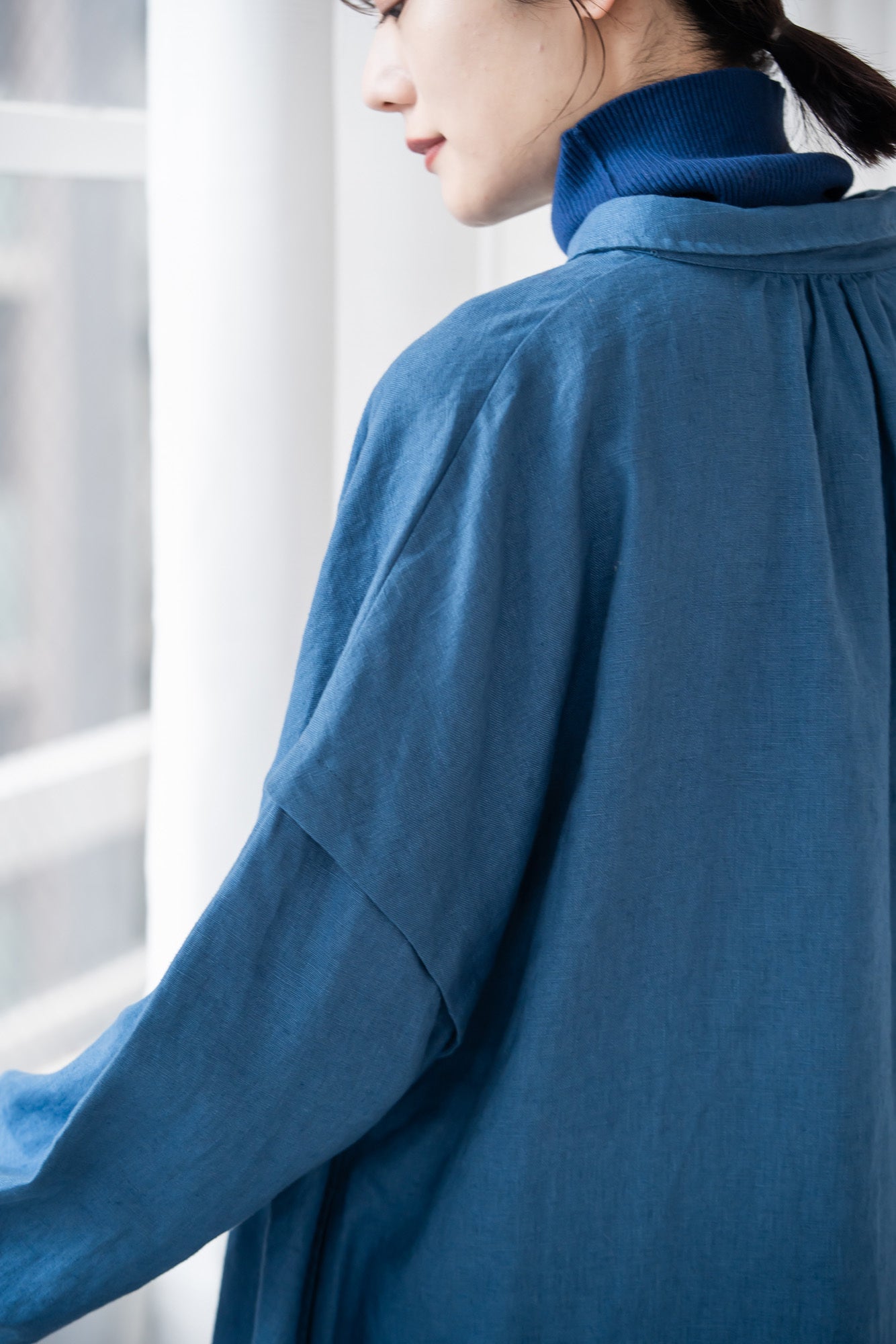 YARRA　リネン100ギャザーワンピース　YR-1544-240