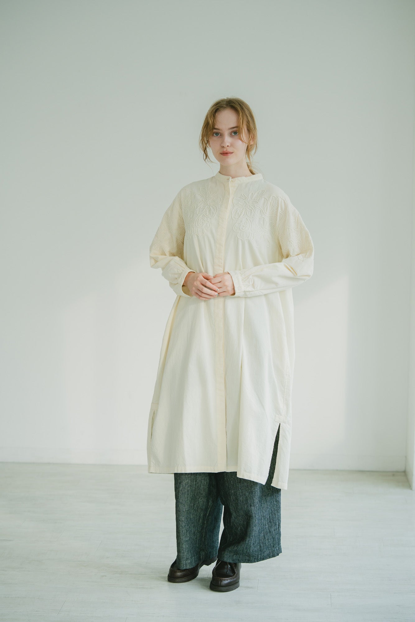 YARRA　INDIA刺繍コーデュロイワンピース　YR-1554-267