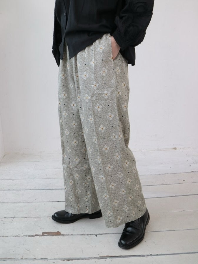 YARRA　INDIAプリントストレートパンツ　YR-1545-213