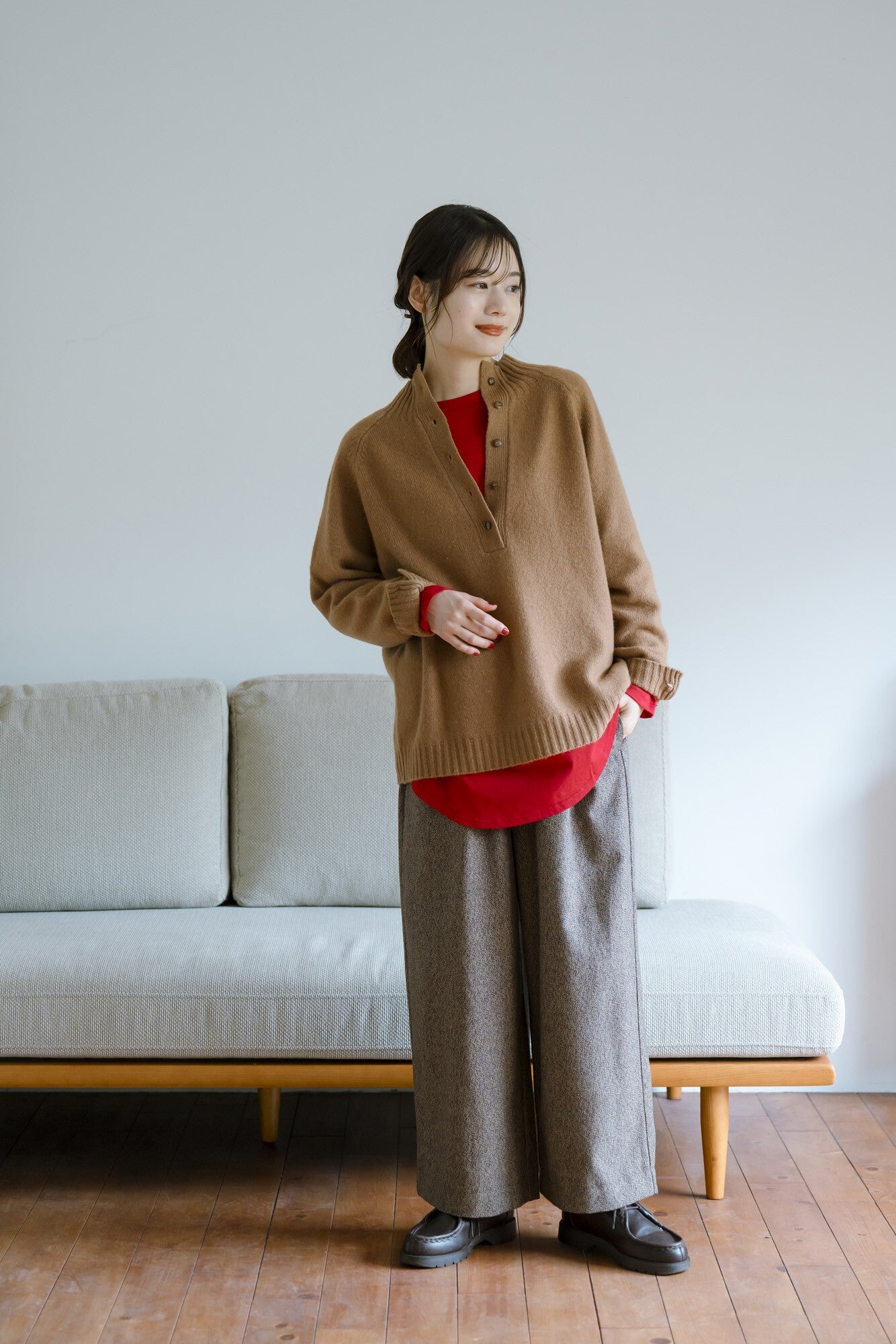 YARRA　ナチュラルソフト天竺ロングカットソー　YR-1551-284