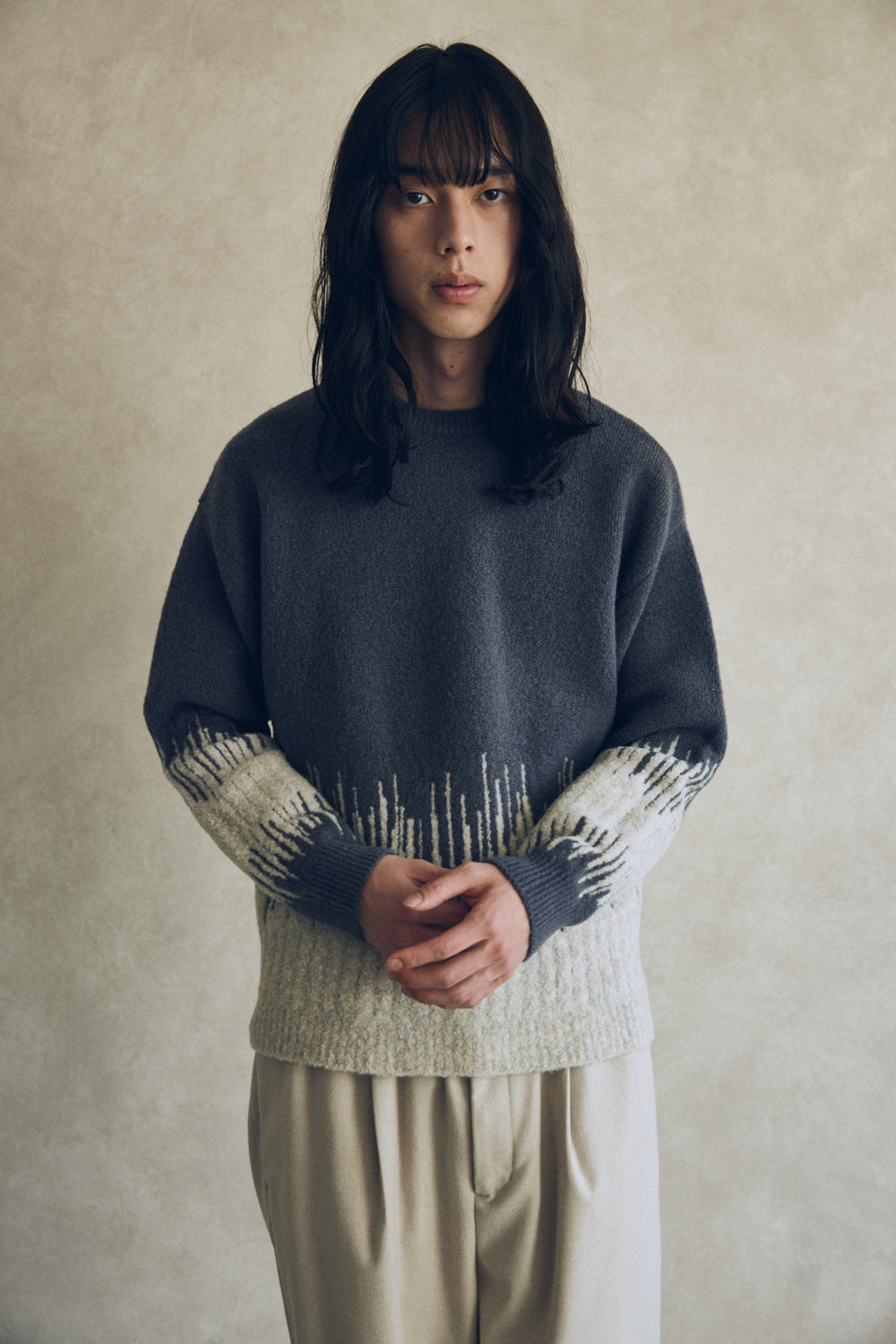 YARRA NEU　コンビJQDニットプルオーバー　NU-5552-421