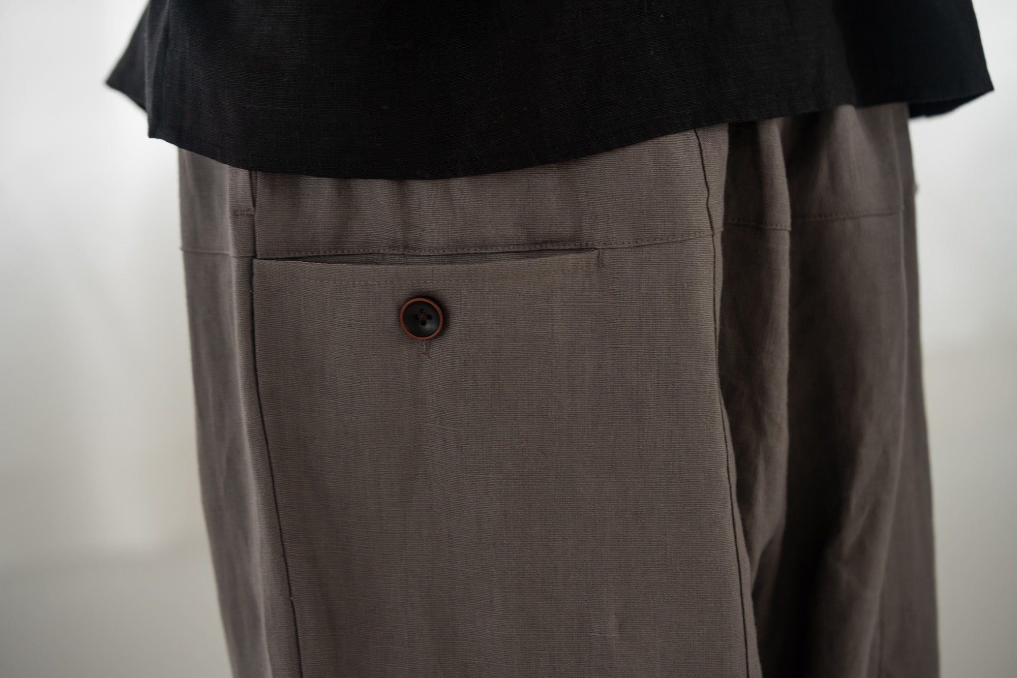 YARRA　リネン100デザインパンツ　YR-1545-216