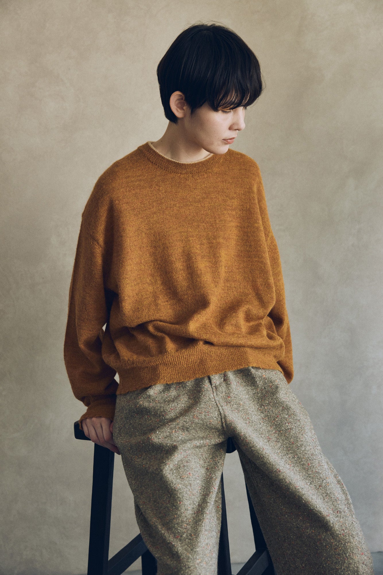 YARRA NEU カラーネップ起毛パンツ NU-5555-424