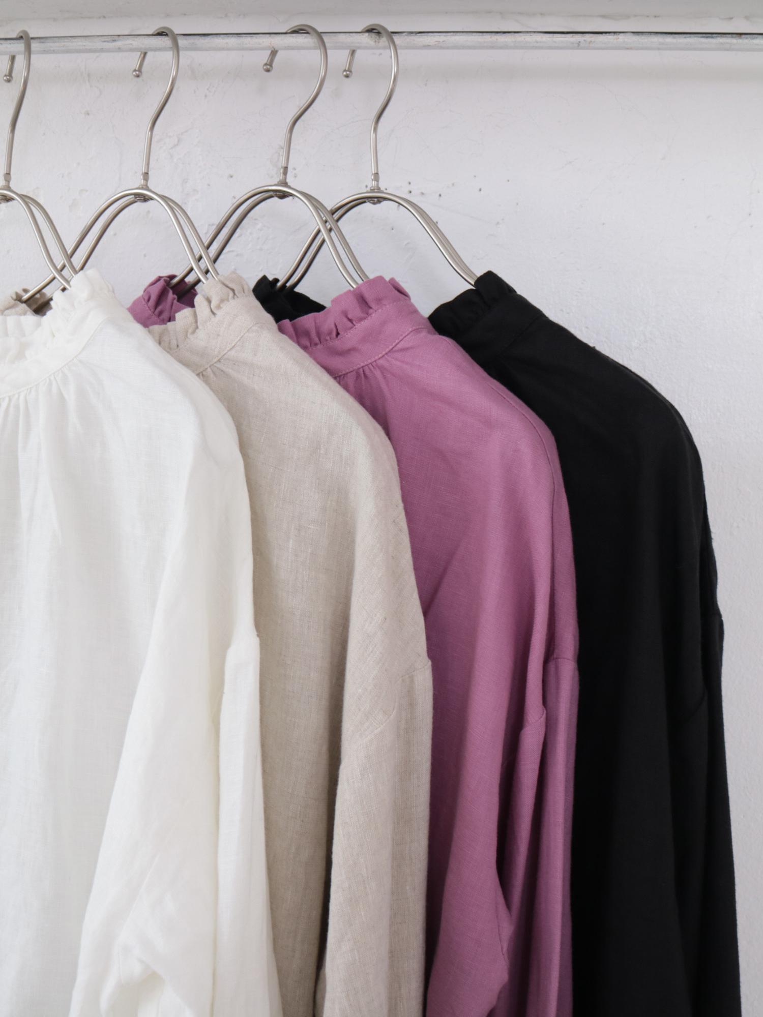 YARRA　リネン100フリルカラー2WAYブラウス　YR-1543-211