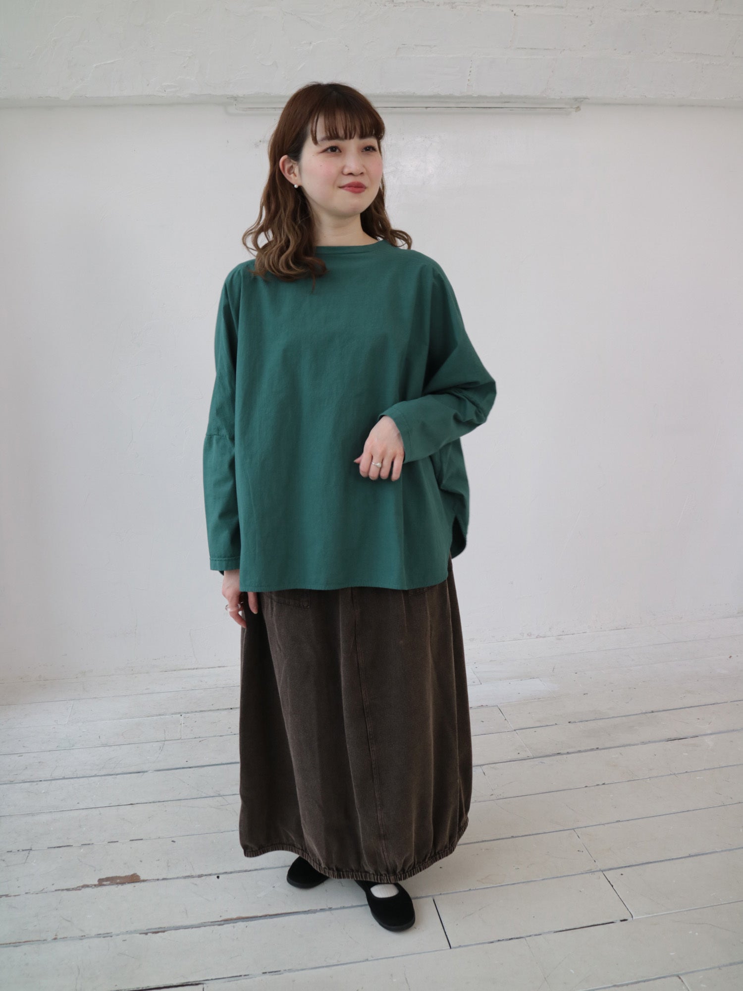 YARRA　INDIAエンザイム裾ゴムスカート　YR-1546-244