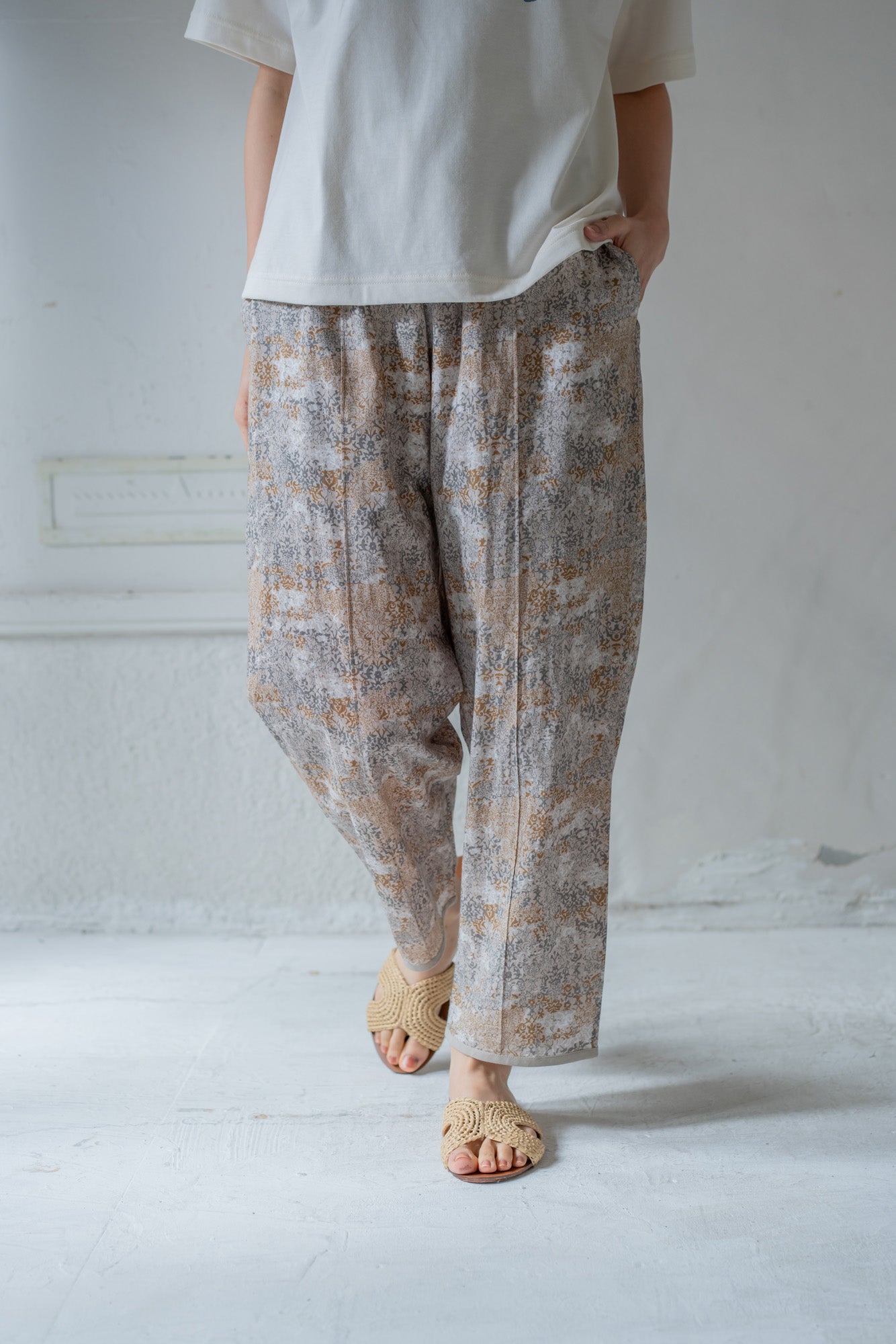 YARRA　INDIAプリントパンツ　YR-1525-270