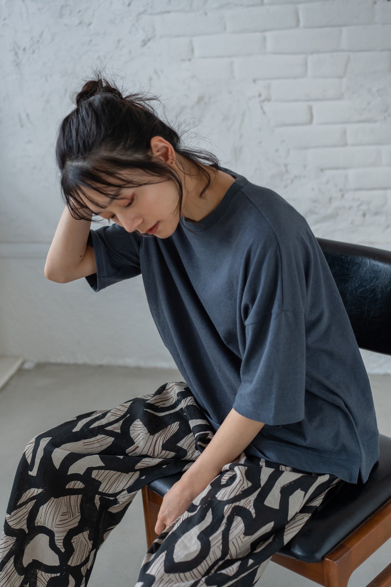 YARRA　ベルギーリネン半袖TEE　YR-1521-275
