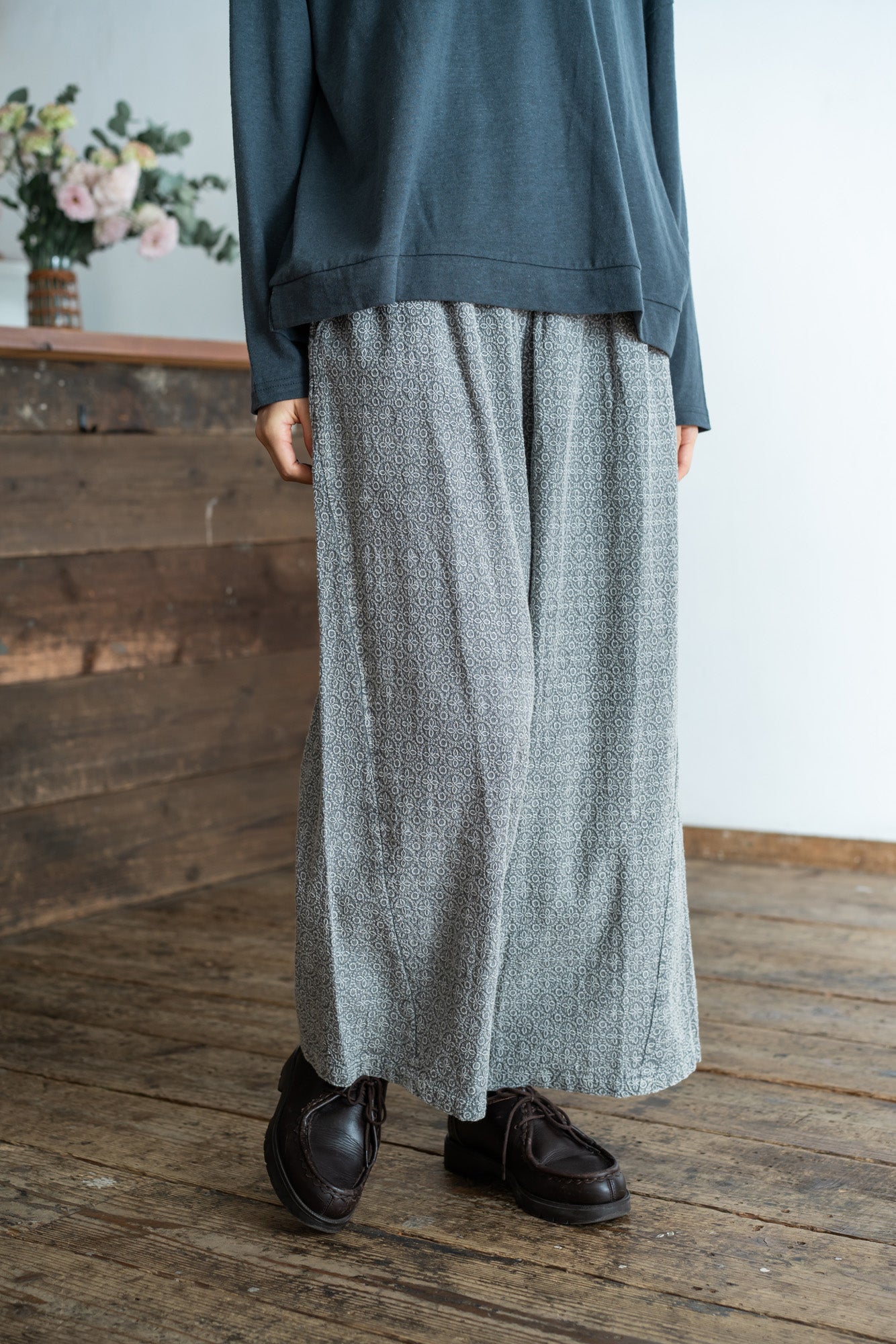 YARRA　INDIAエンザイム刺繍パンツ　YR-1515-235