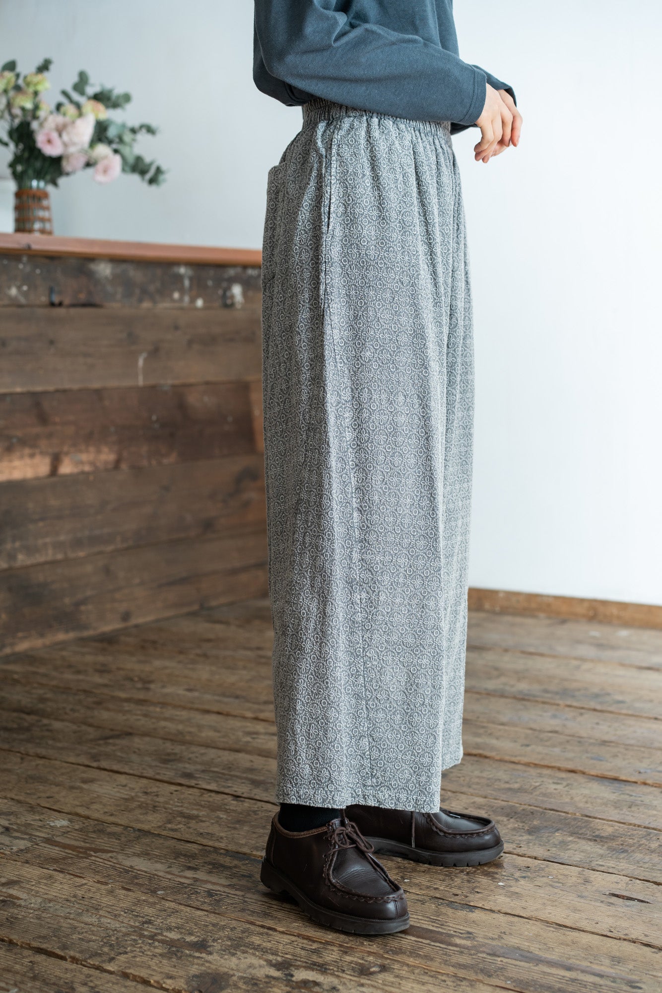YARRA　INDIAエンザイム刺繍パンツ　YR-1515-235
