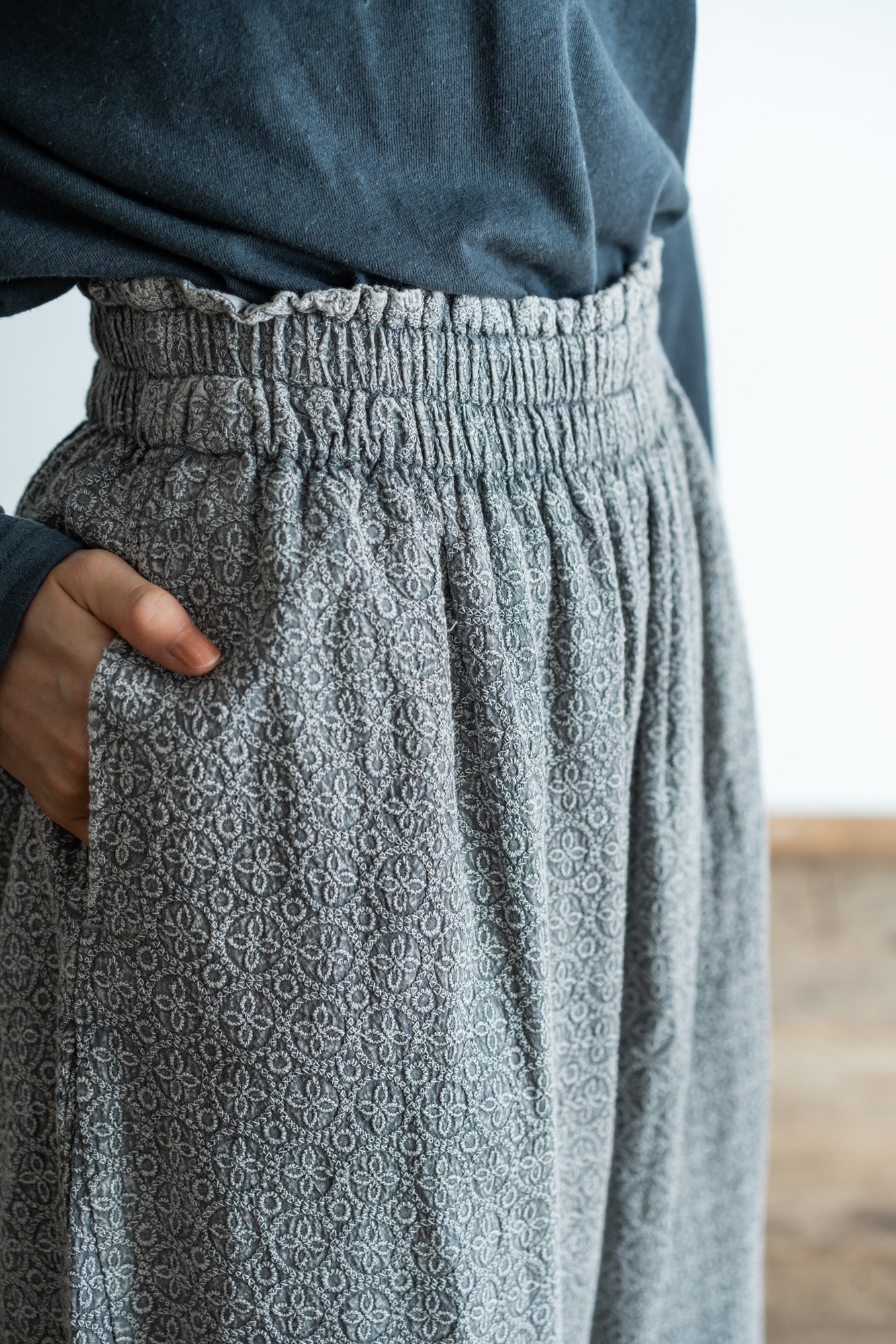 YARRA　INDIAエンザイム刺繍パンツ　YR-1515-235