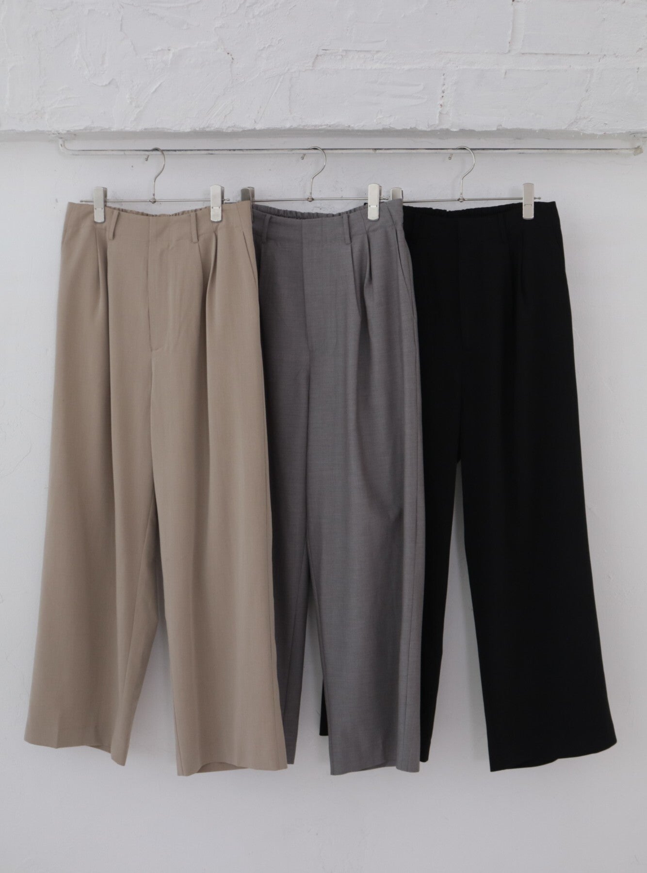 YARRA NEU　ウールブレンドスラックスパンツ　NU-5545-411