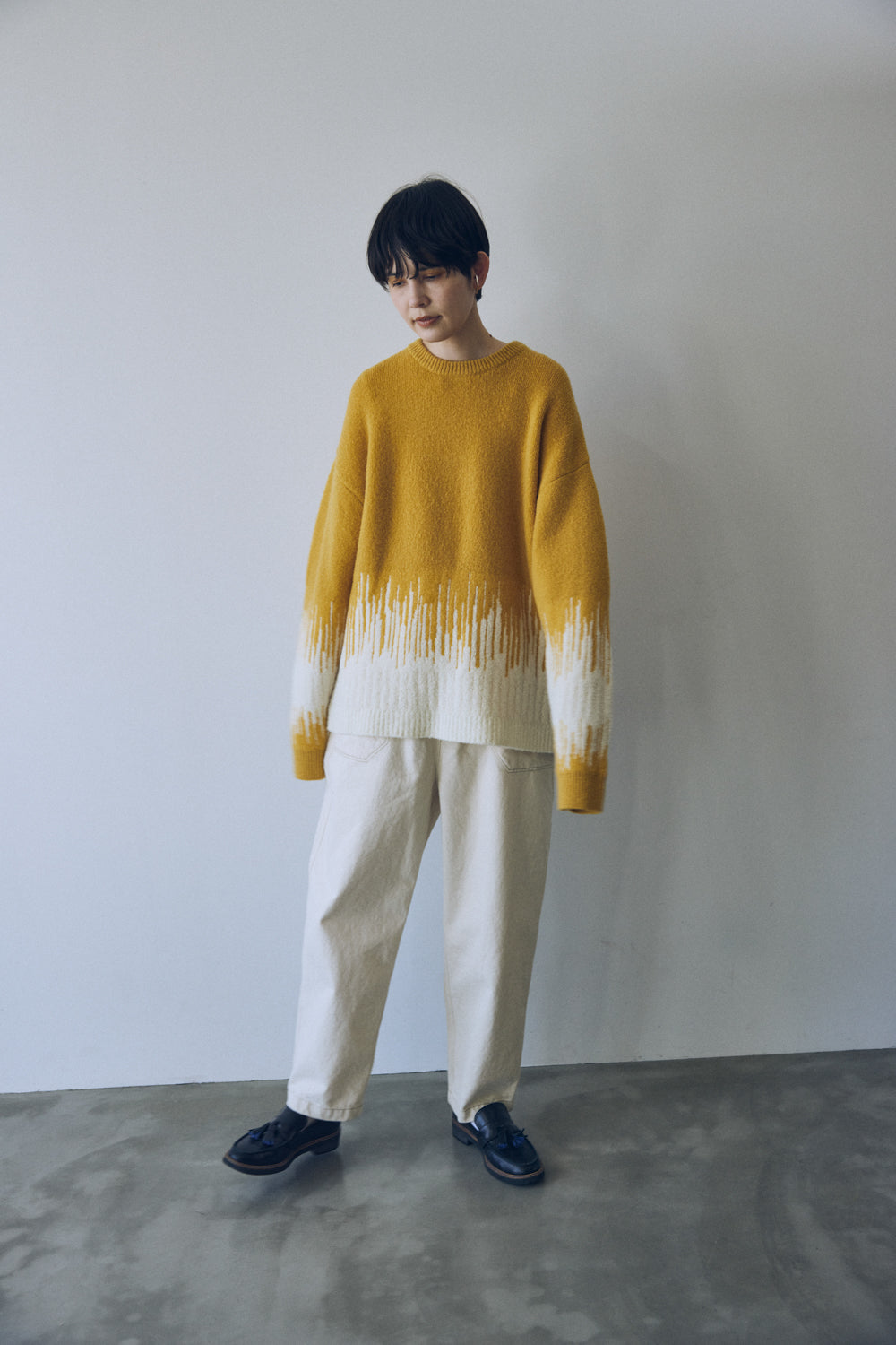 YARRA NEU　コンビJQDニットプルオーバー　NU-5552-421