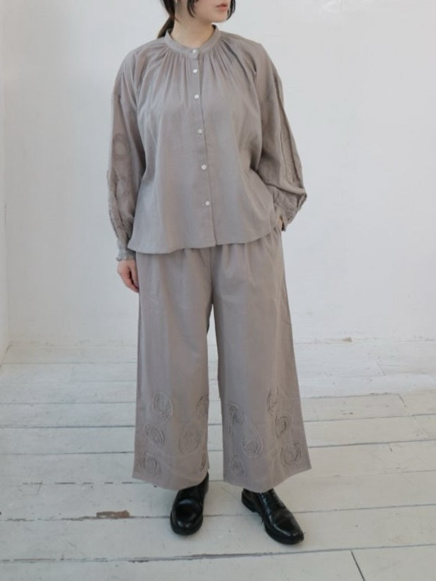 YARRA　INDIAドットテープ刺繍ブラウス　YR-1543-207