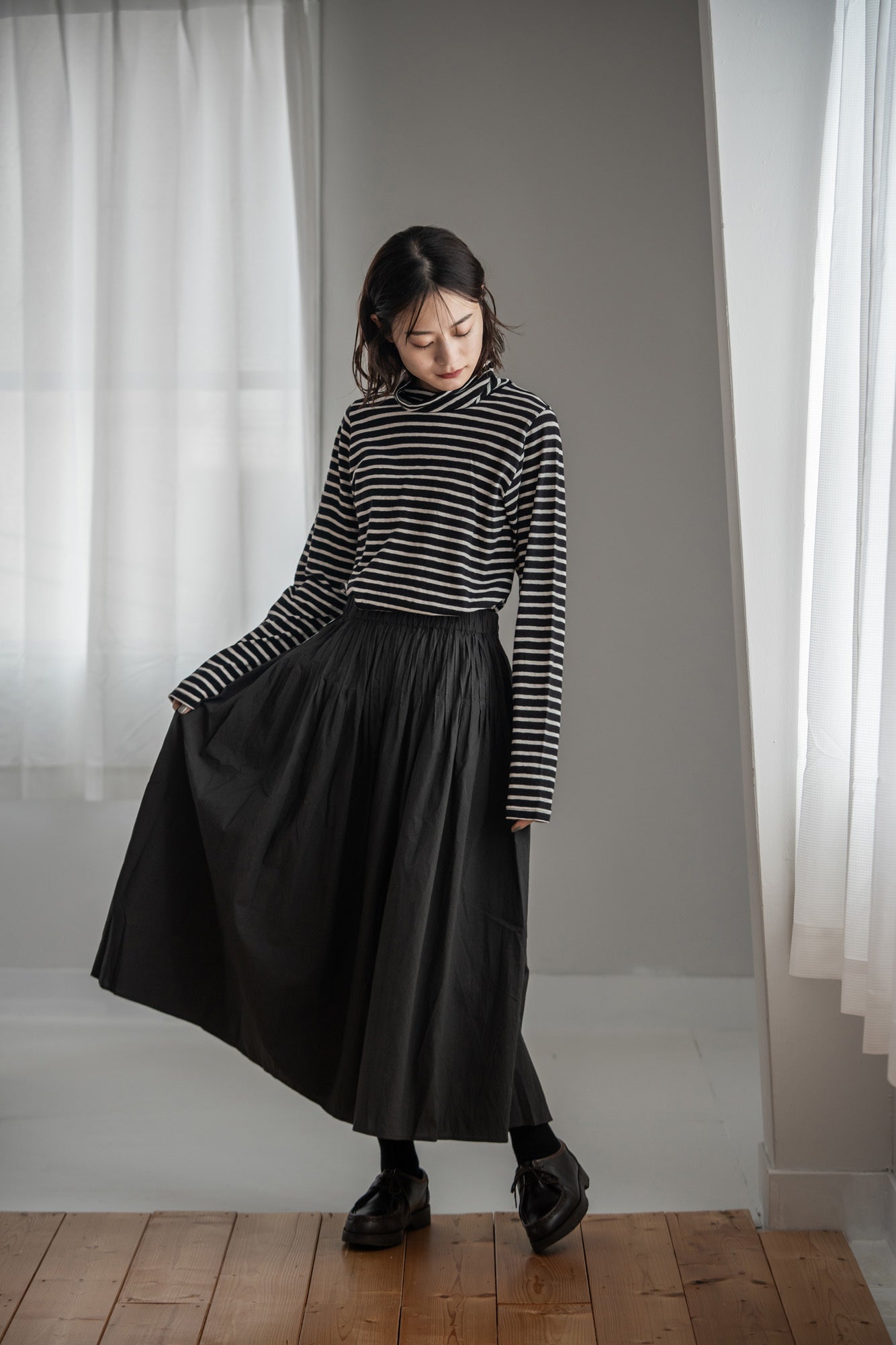 スカート YARRA INDIAウエストピンタックスカート YR-1546-246