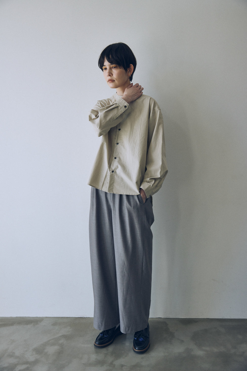 YARRA NEU　オーガニックコットンダンプシャツ　NU-5543-409