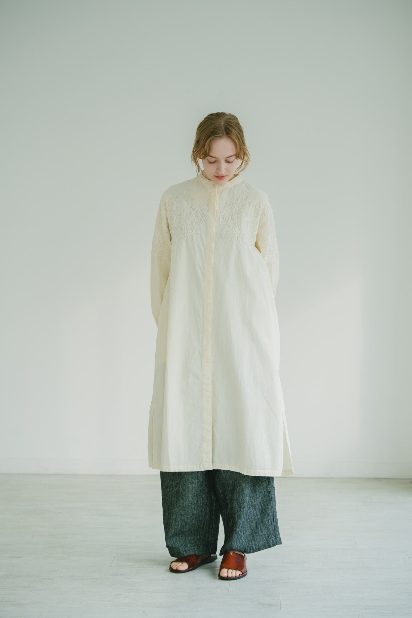 YARRA　INDIA刺繍コーデュロイワンピース　YR-1554-267