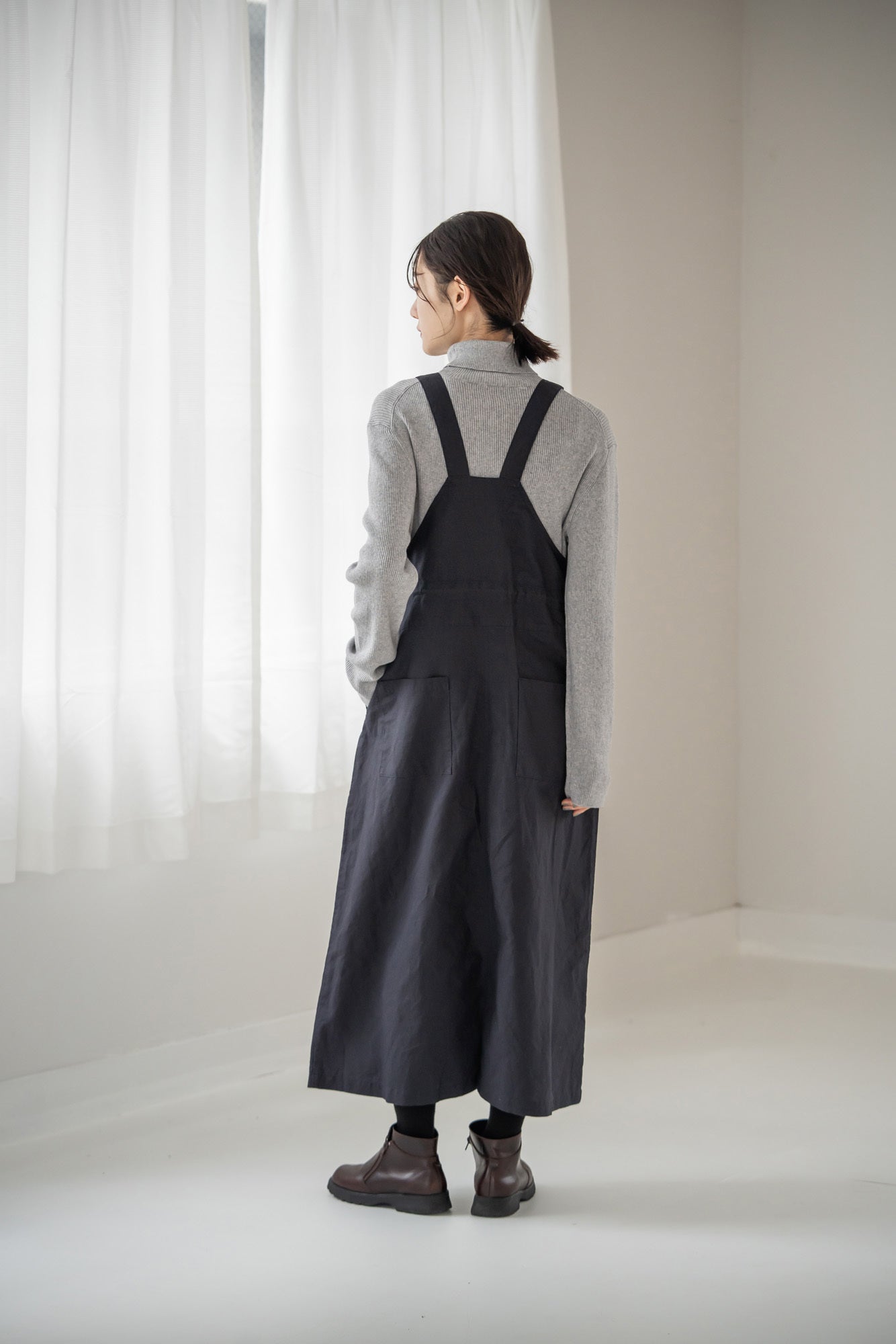 45rpm ジャンスカ　最終お値下げ YARRA ハーフリネンデザインジャンパースカート YR-1544-236