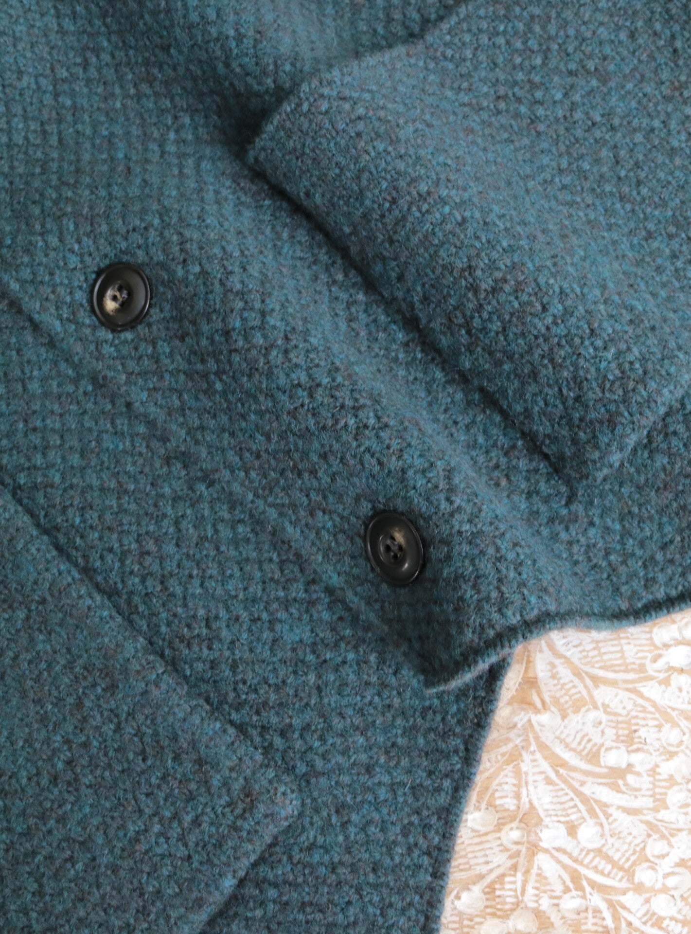 YARRA NEU　ヤクウール鹿の子編ニットベスト　NU-5548-408