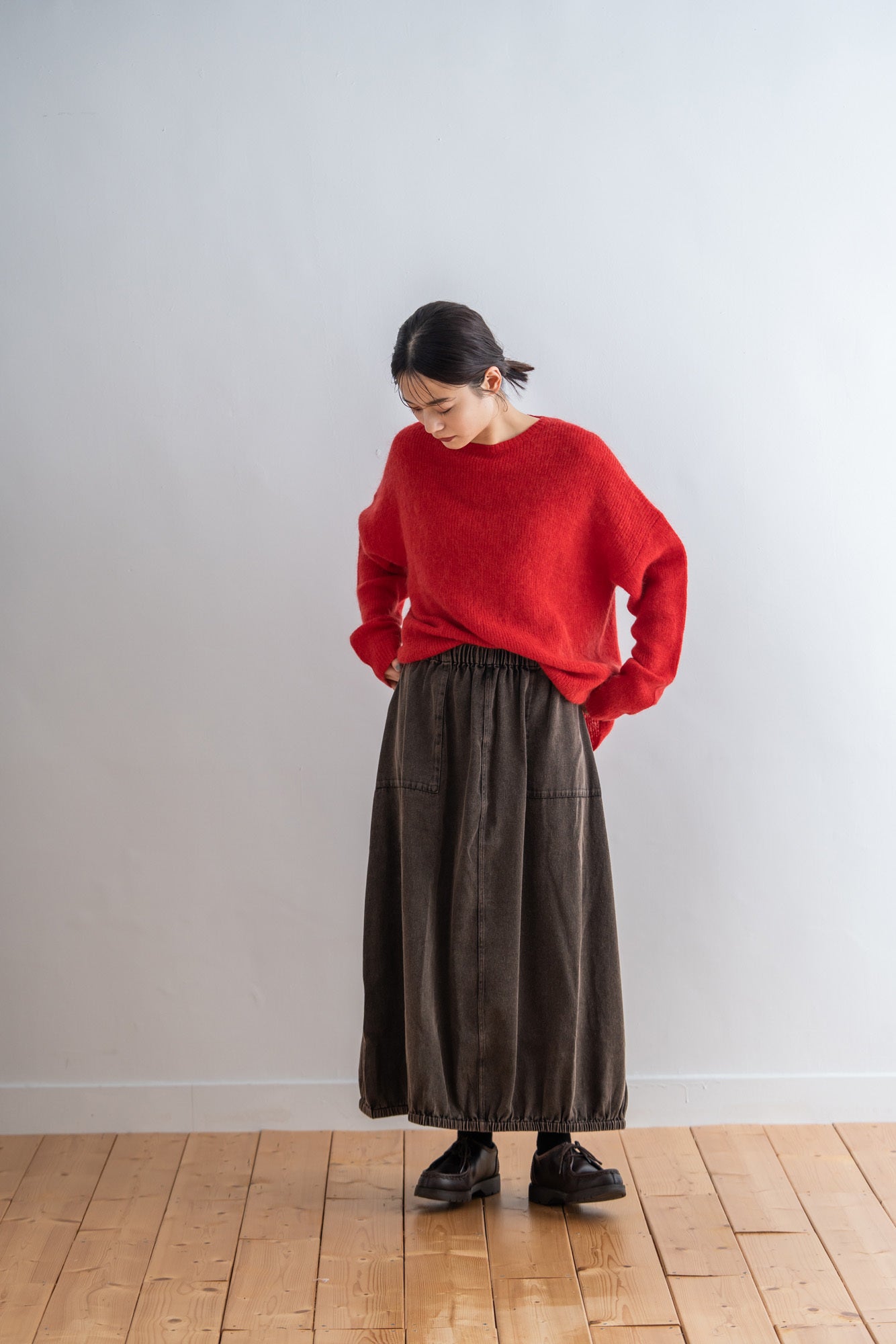 YARRA　INDIAエンザイム裾ゴムスカート　YR-1546-244