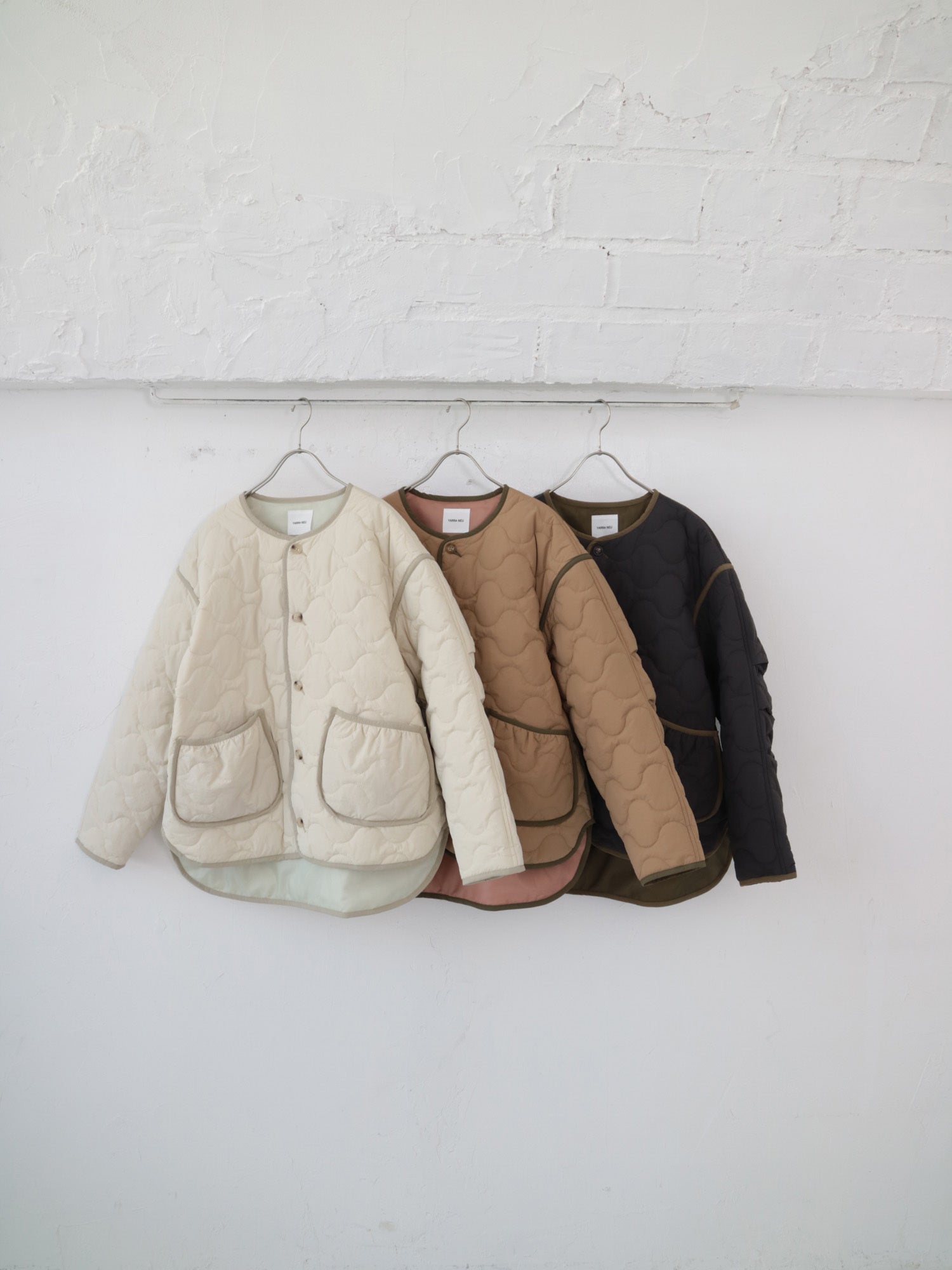 YARRA NEU　sorona中綿配色キルティングジャンパー　NU-5557-427