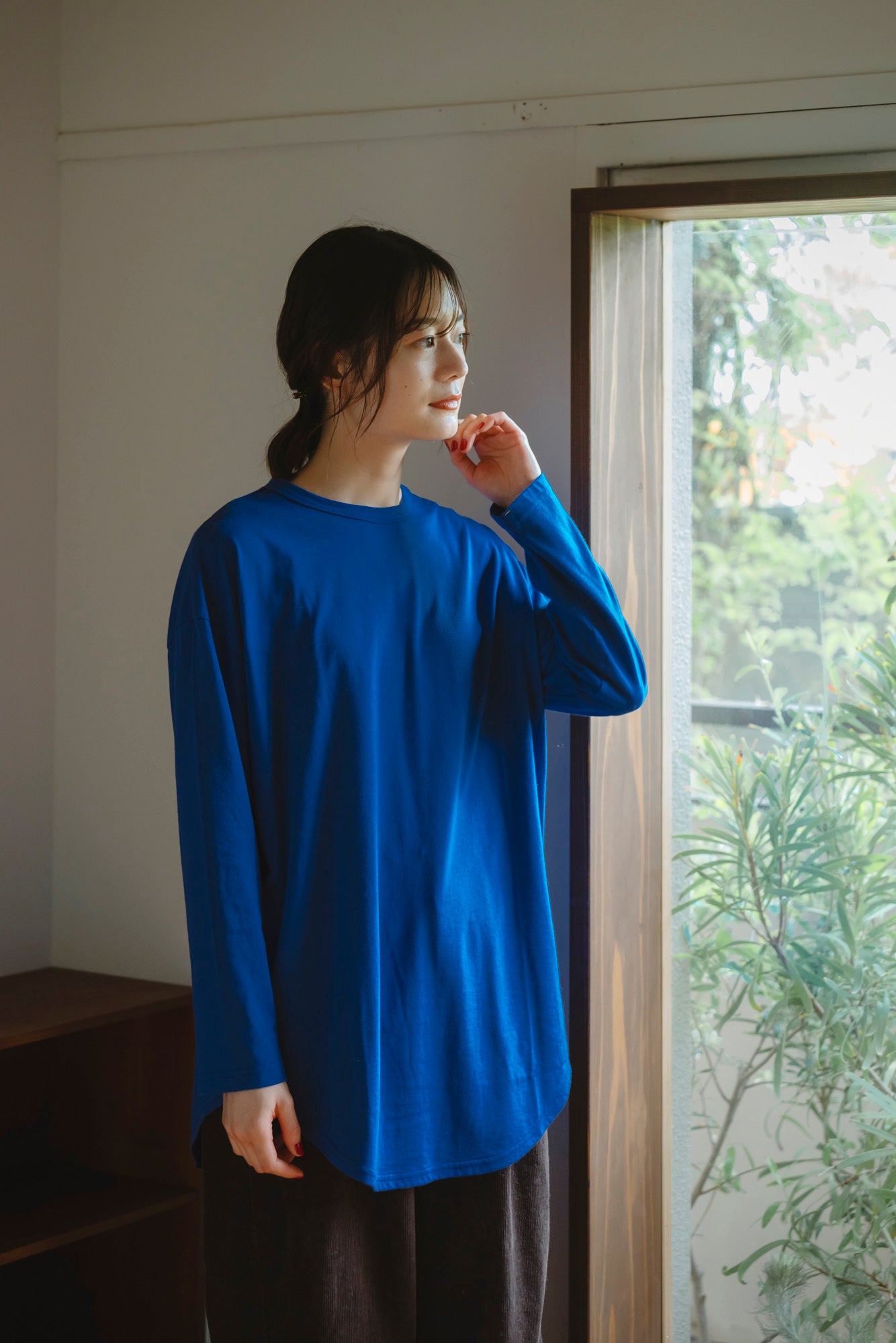 YARRA　ナチュラルソフト天竺ロングカットソー　YR-1551-284