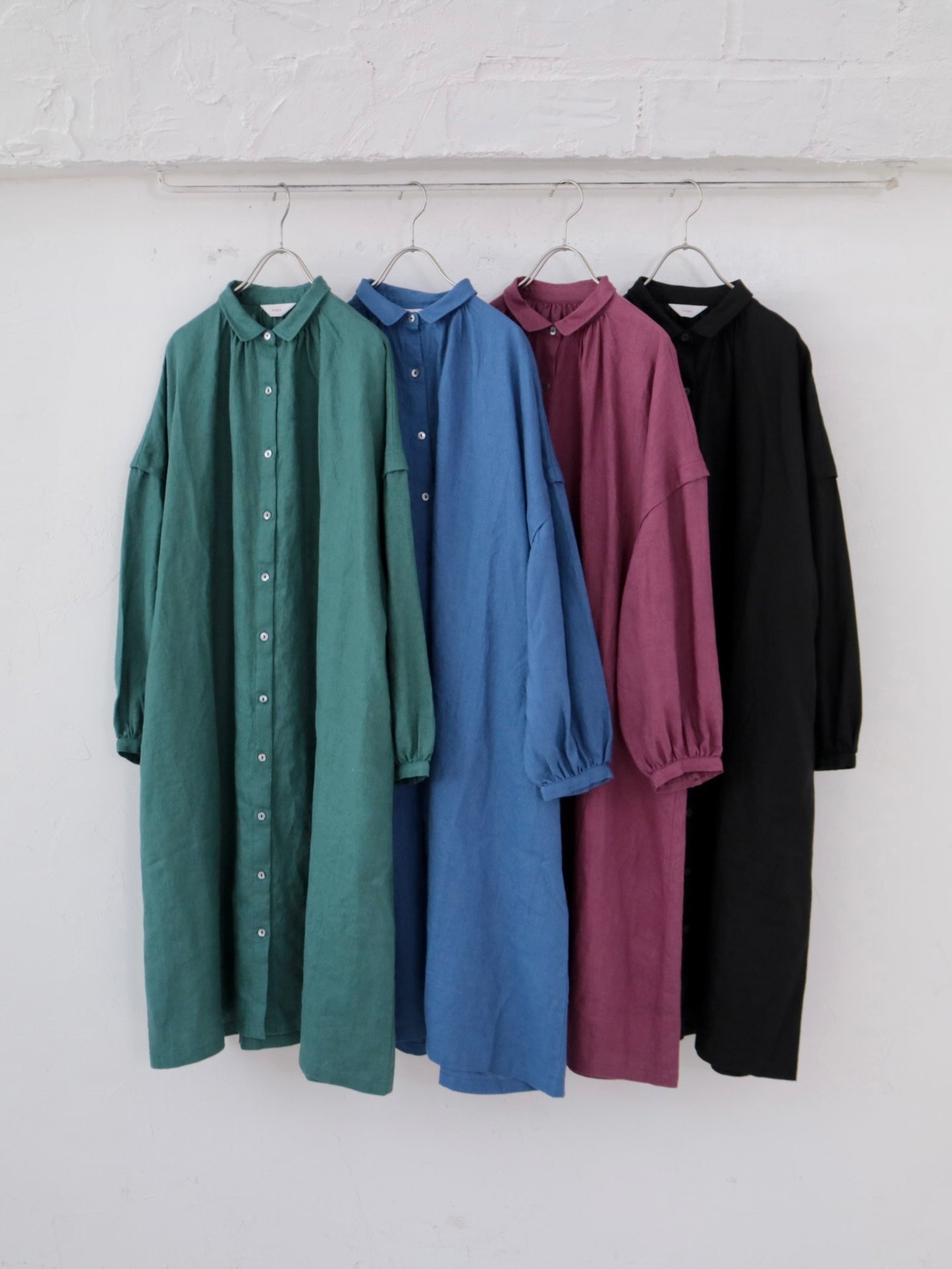 YARRA　リネン100ギャザーワンピース　YR-1544-240