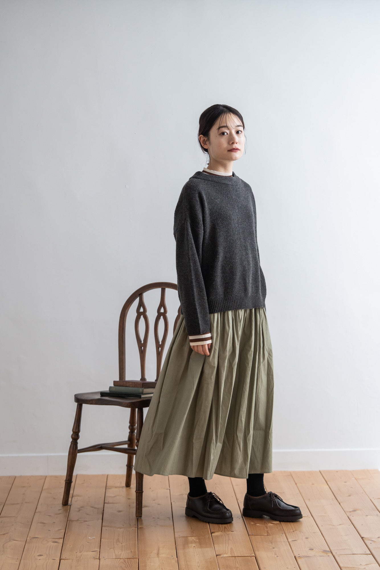 YARRA イタリーメリノ2WAYカーディガン YR-1542-231