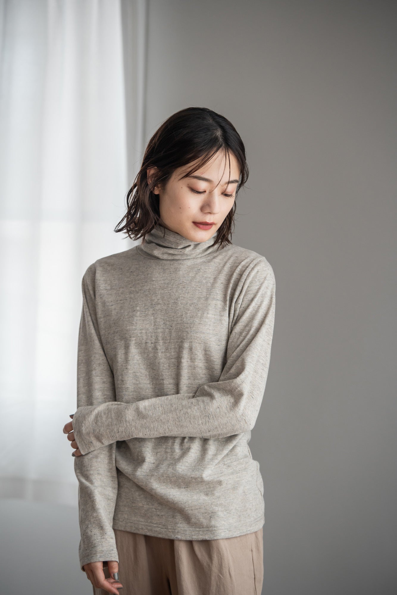 YARRA　エコリバイバルタートルプルオーバー　YR-1541-222