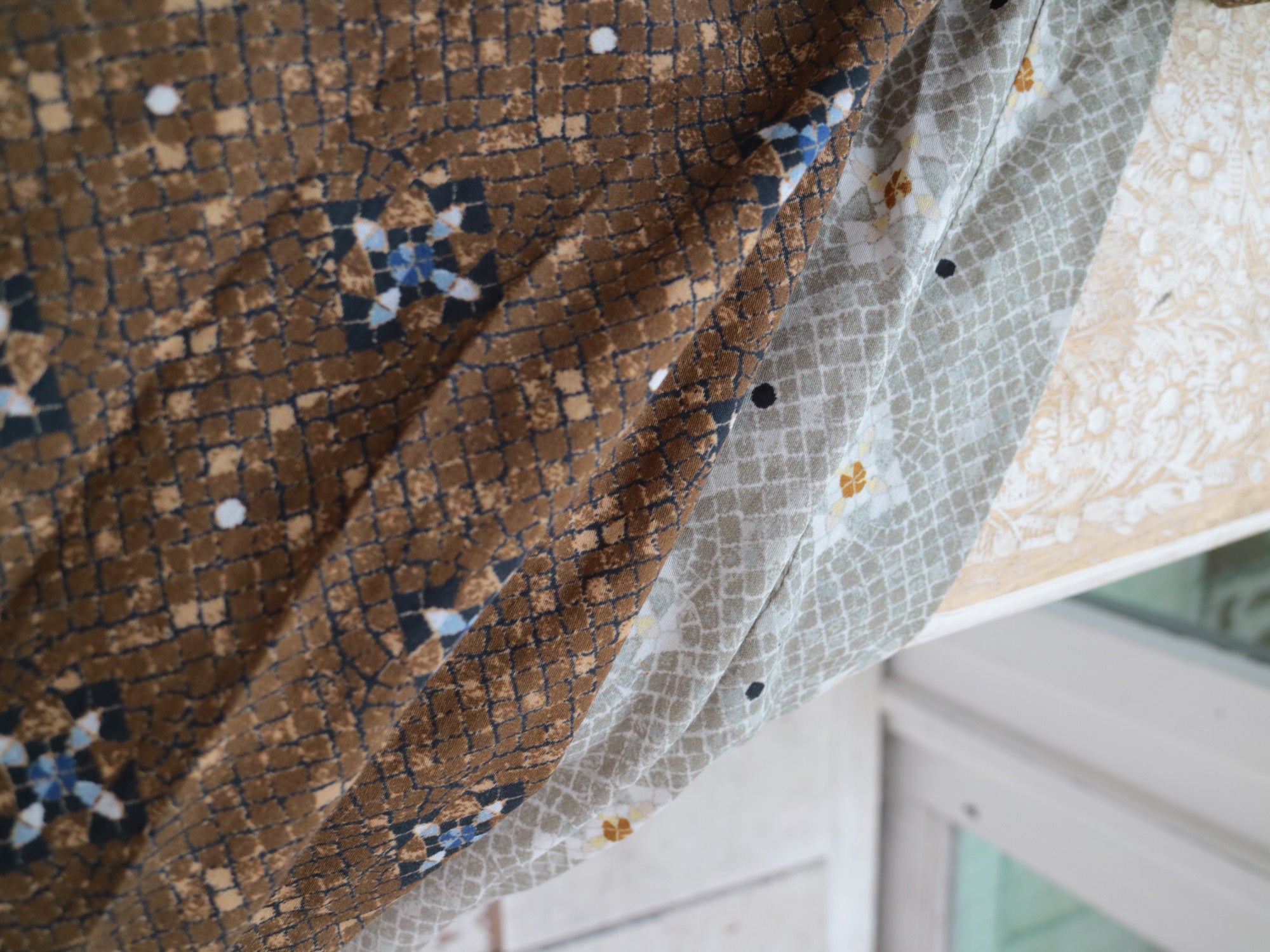 YARRA　INDIAプリントピンタックワンピース　YR-1544-212