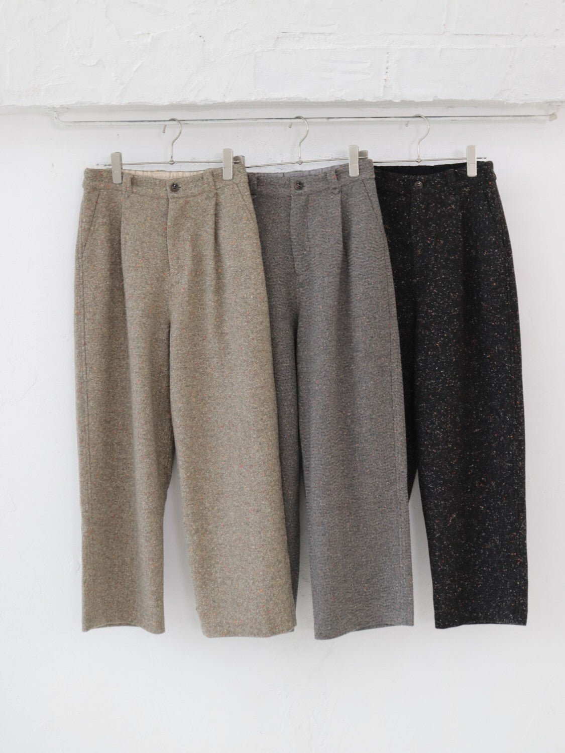 YARRA NEU　カラーネップ起毛パンツ　NU-5555-424