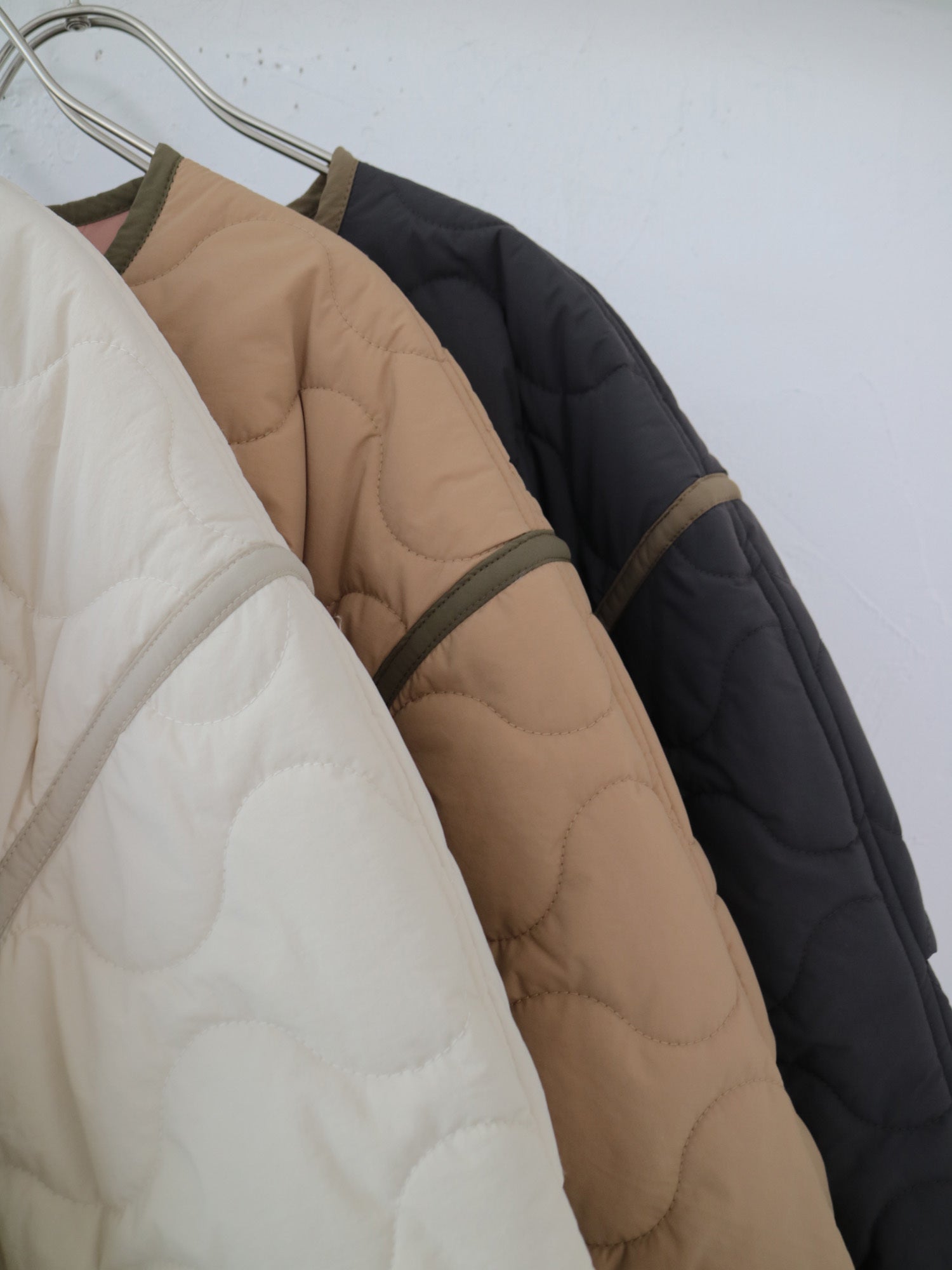 YARRA NEU　sorona中綿配色キルティングジャンパー　NU-5557-427