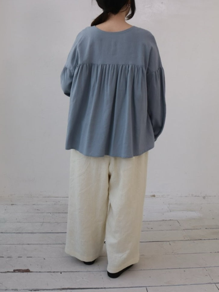 YARRA　オリジナルツイルヨークギャザーブラウス　YR-1553-248