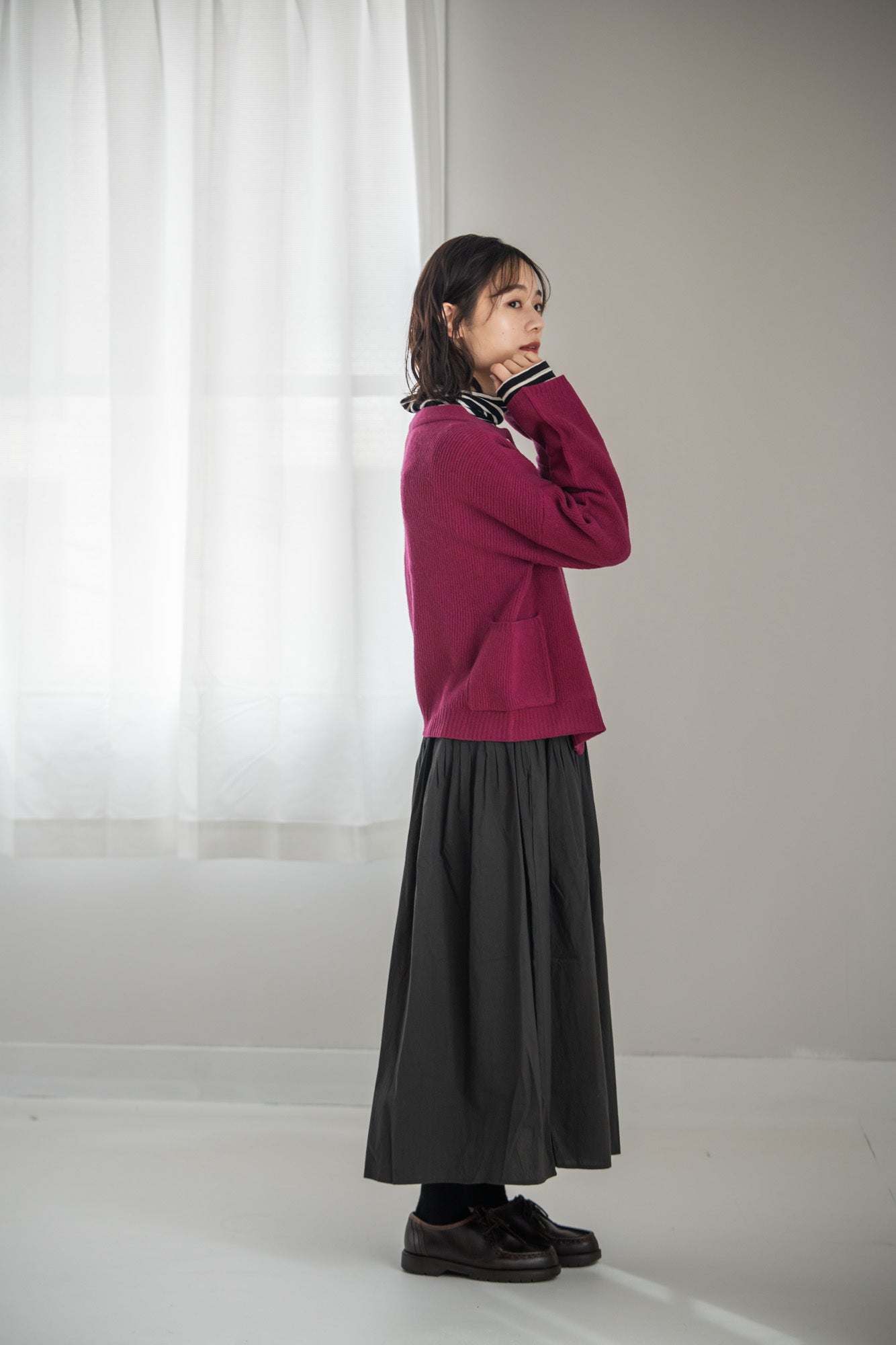 YARRA　イタリーメリノ2WAYカーディガン　YR-1542-231