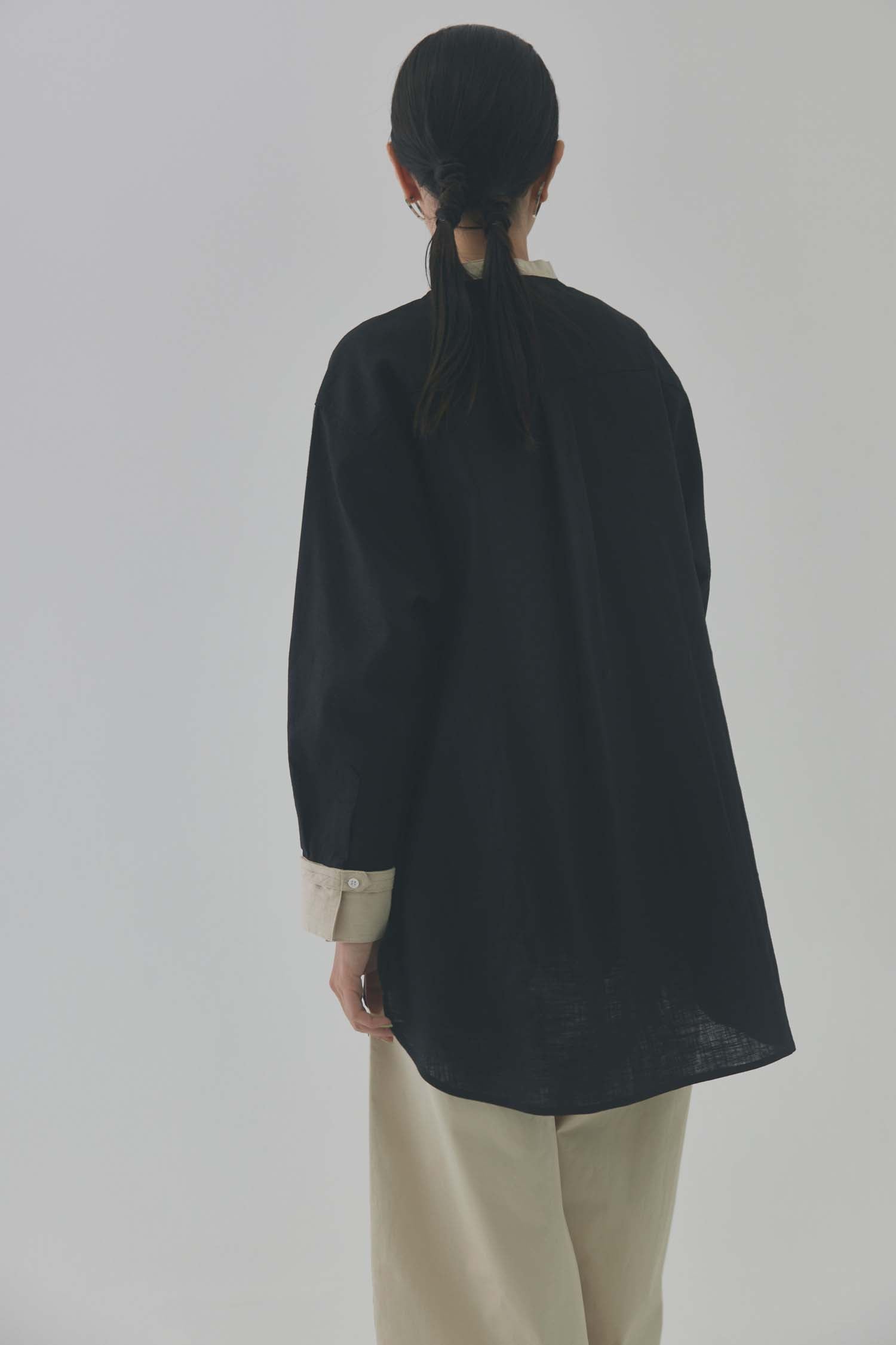 doux bleu　ラミークレリックチュニックシャツ　DB-2413-023