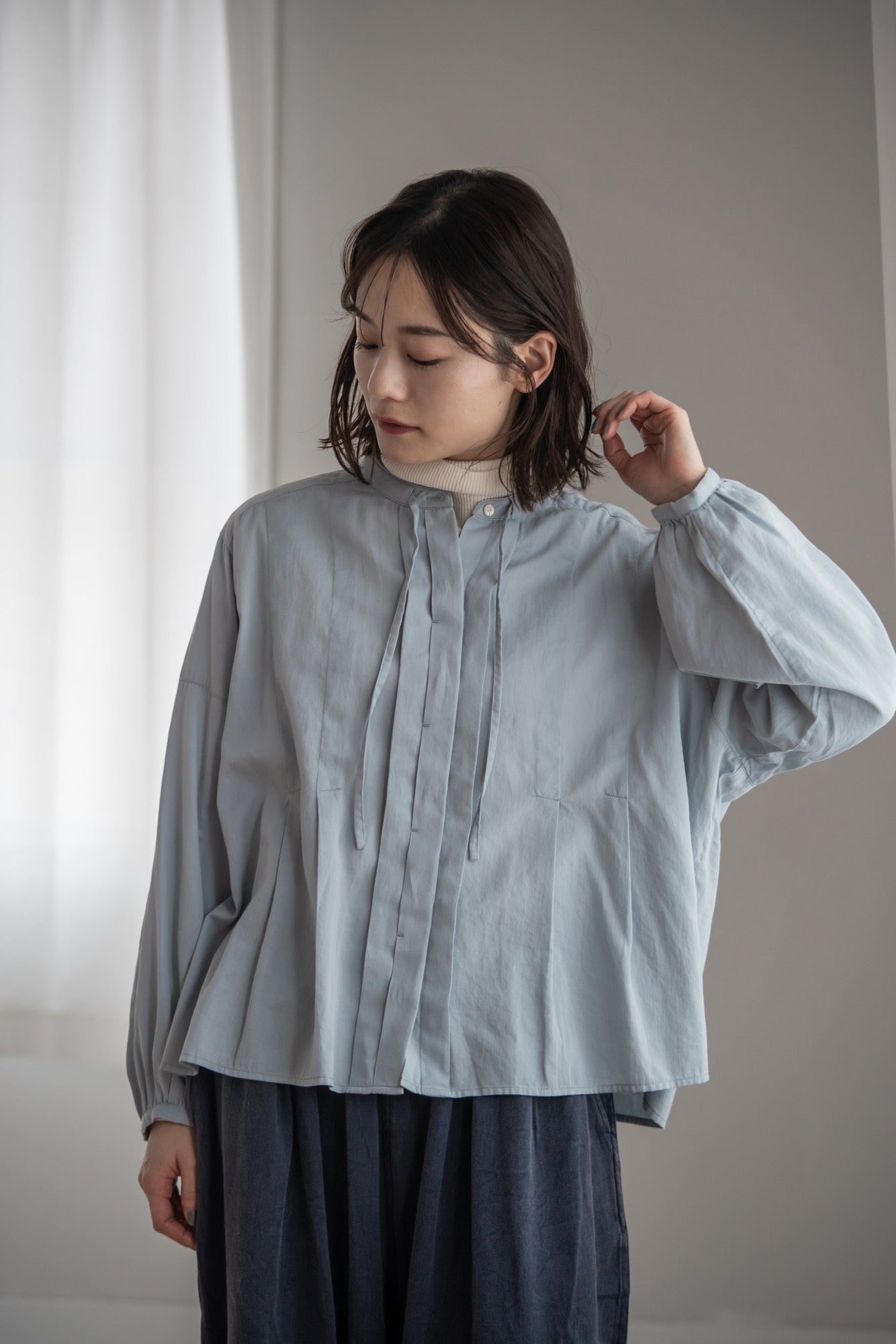 YARRA　コットンローンタックブラウス　YR-1543-220
