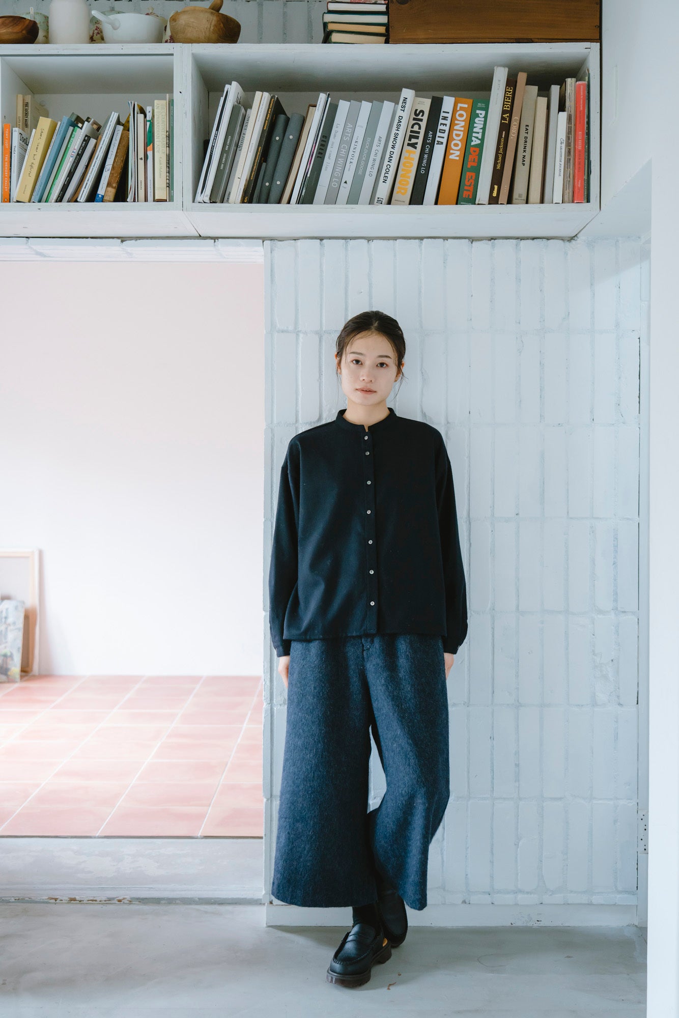 YARRA　エコウール裏付き９分丈パンツ　YR-1555-274