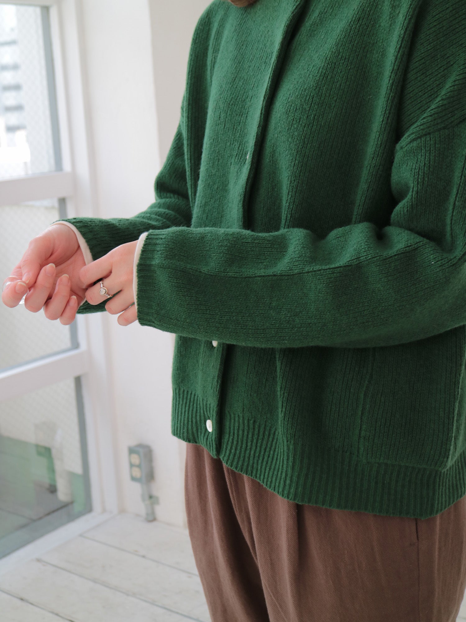 YARRA イタリーメリノ2WAYカーディガン YR-1542-231