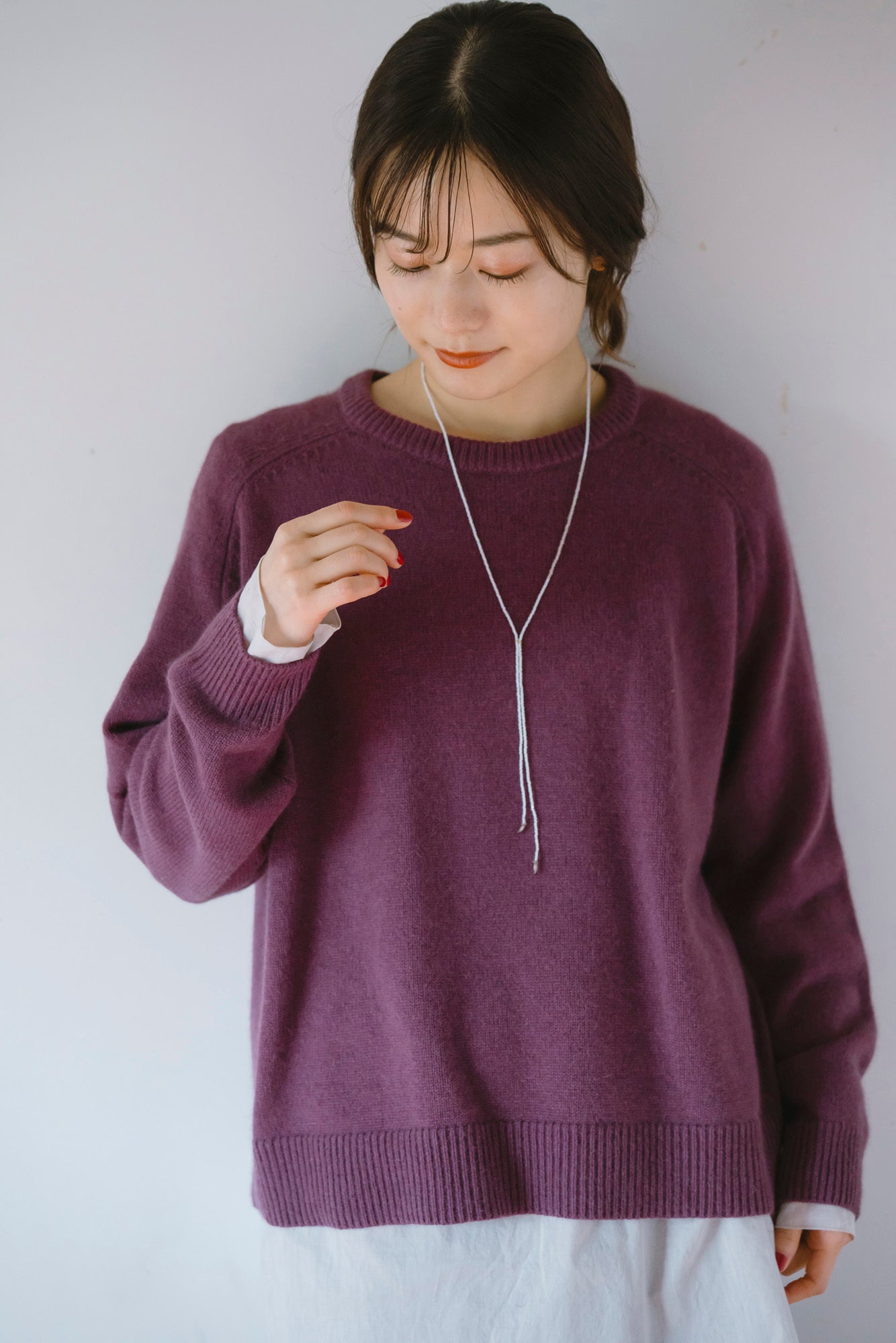 YARRA　ラクーンブレンドニットプルオーバー　YR-1552-278